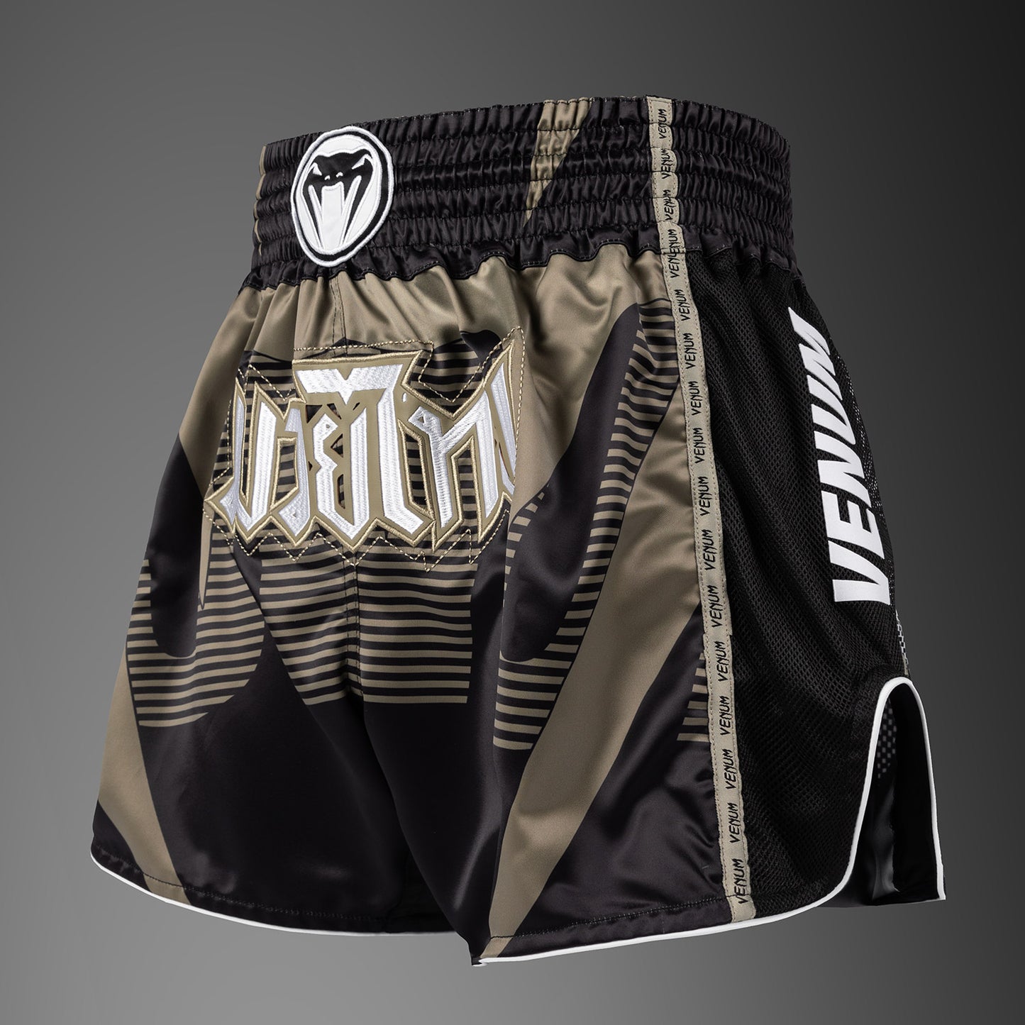 Venum Adrenaline Pantaloncini Muay Thai – Nero/Sabbia