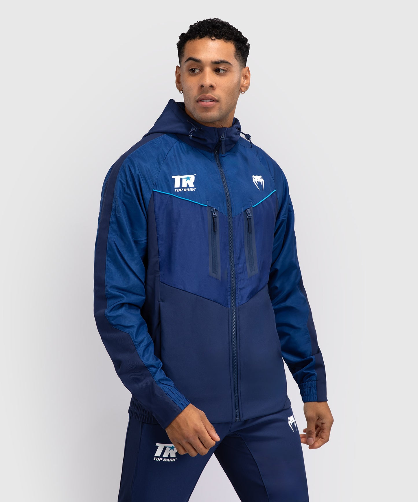 Venum x Top Rank Original Felpa con Zip Intera da Uomo - Blu Navy
