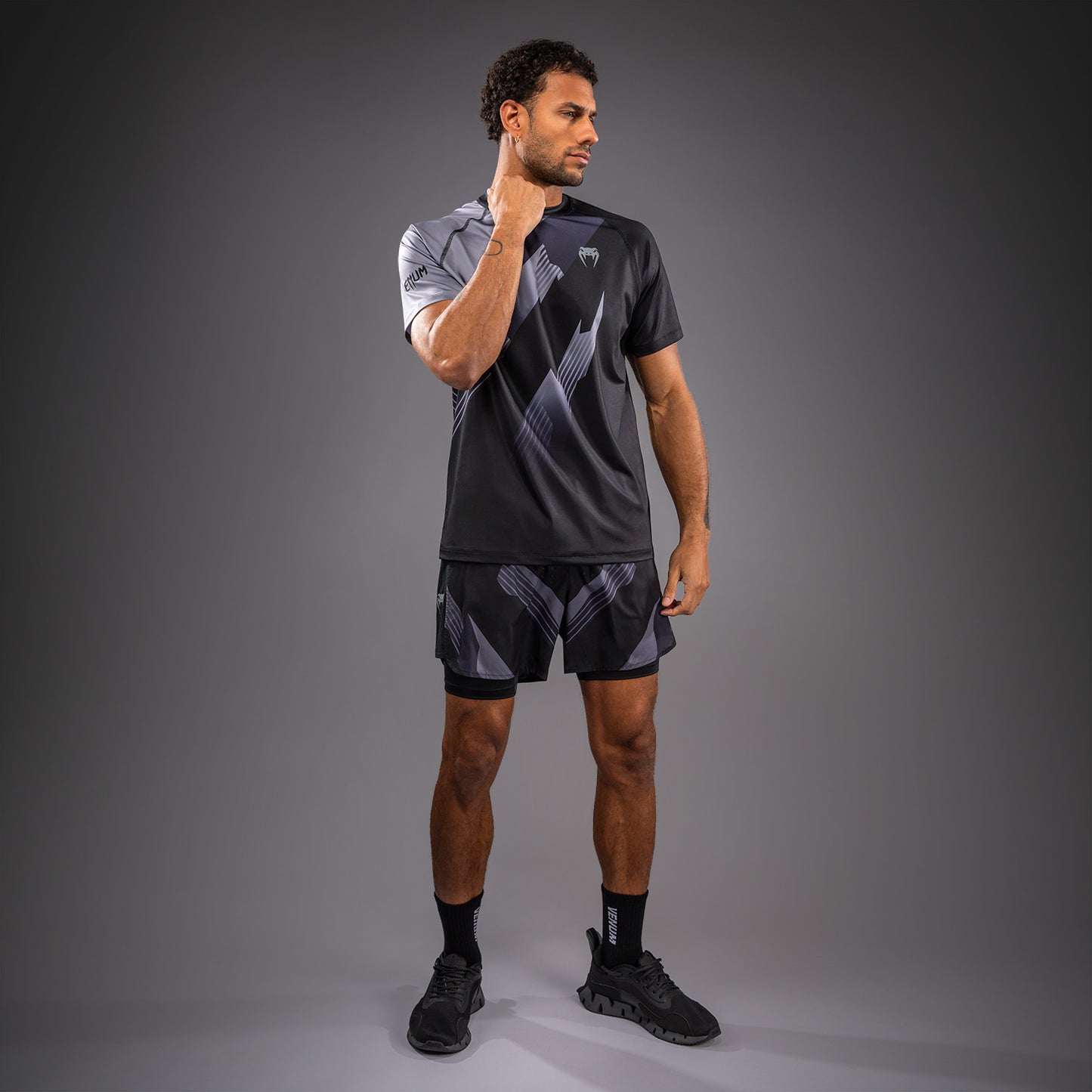 Venum No-Gi 6.0 Maglietta Dry Tech - Nero/Grigio