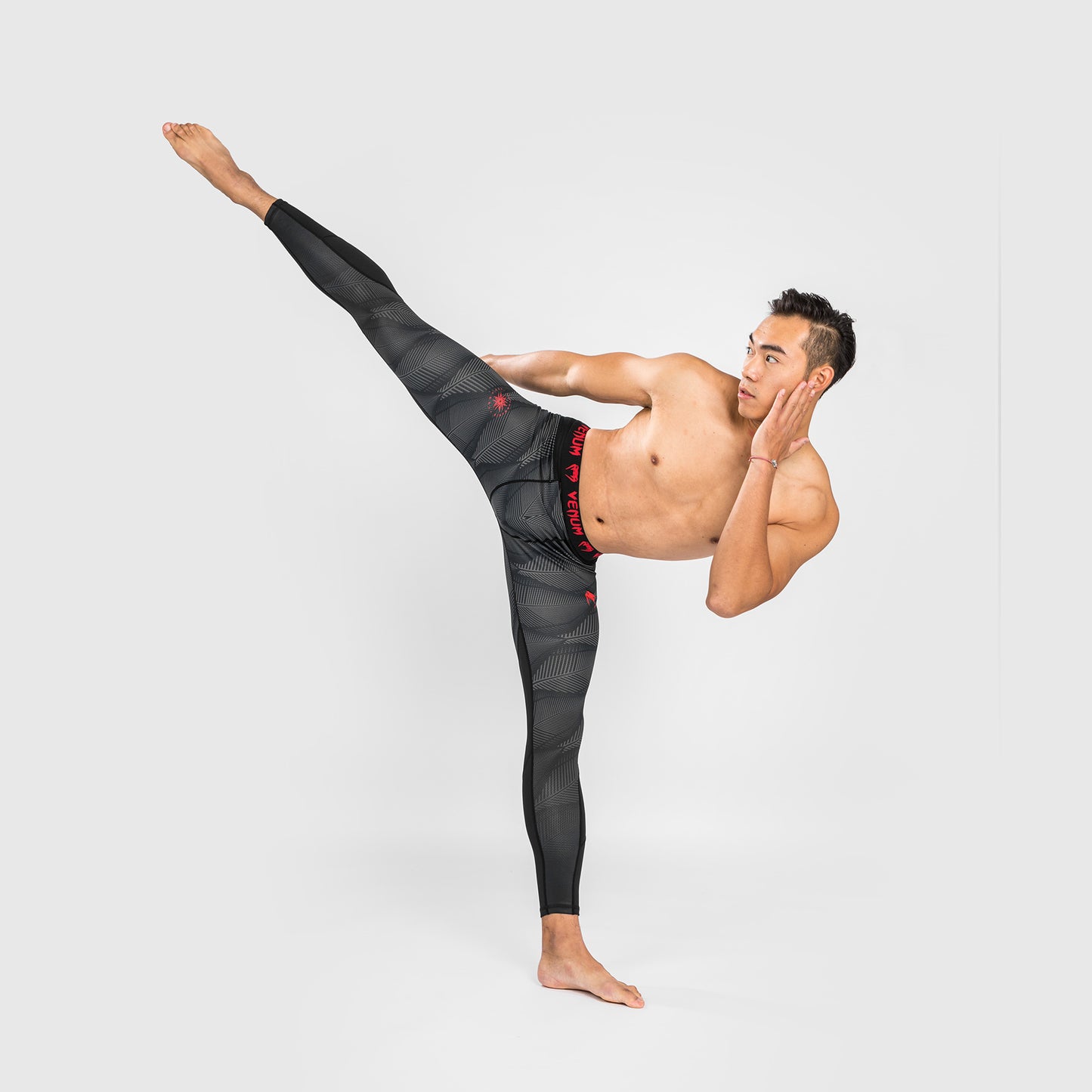 Pantaloni a compressione Venum Phantom - Nero/Rosso