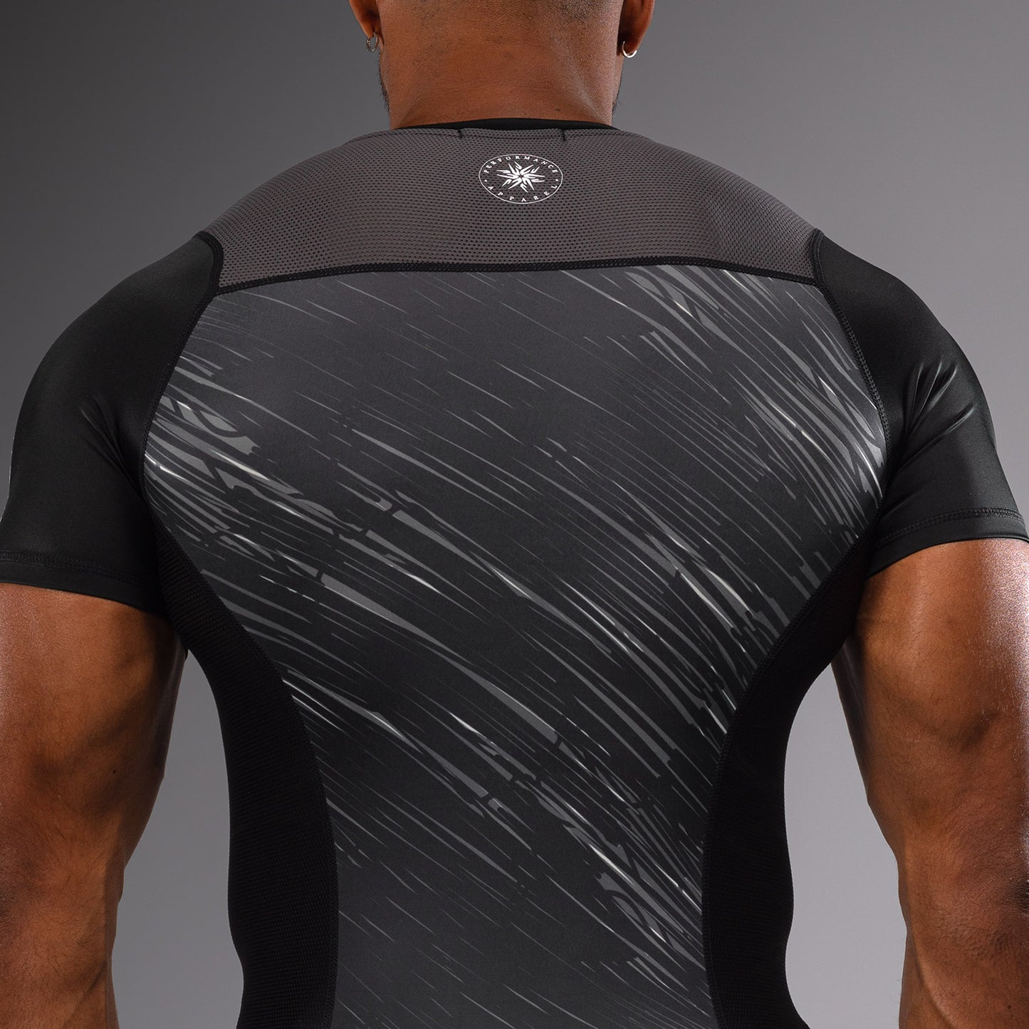 Venum Rapid Rashguard a Maniche Corte - Nero/Grigio Tempesta