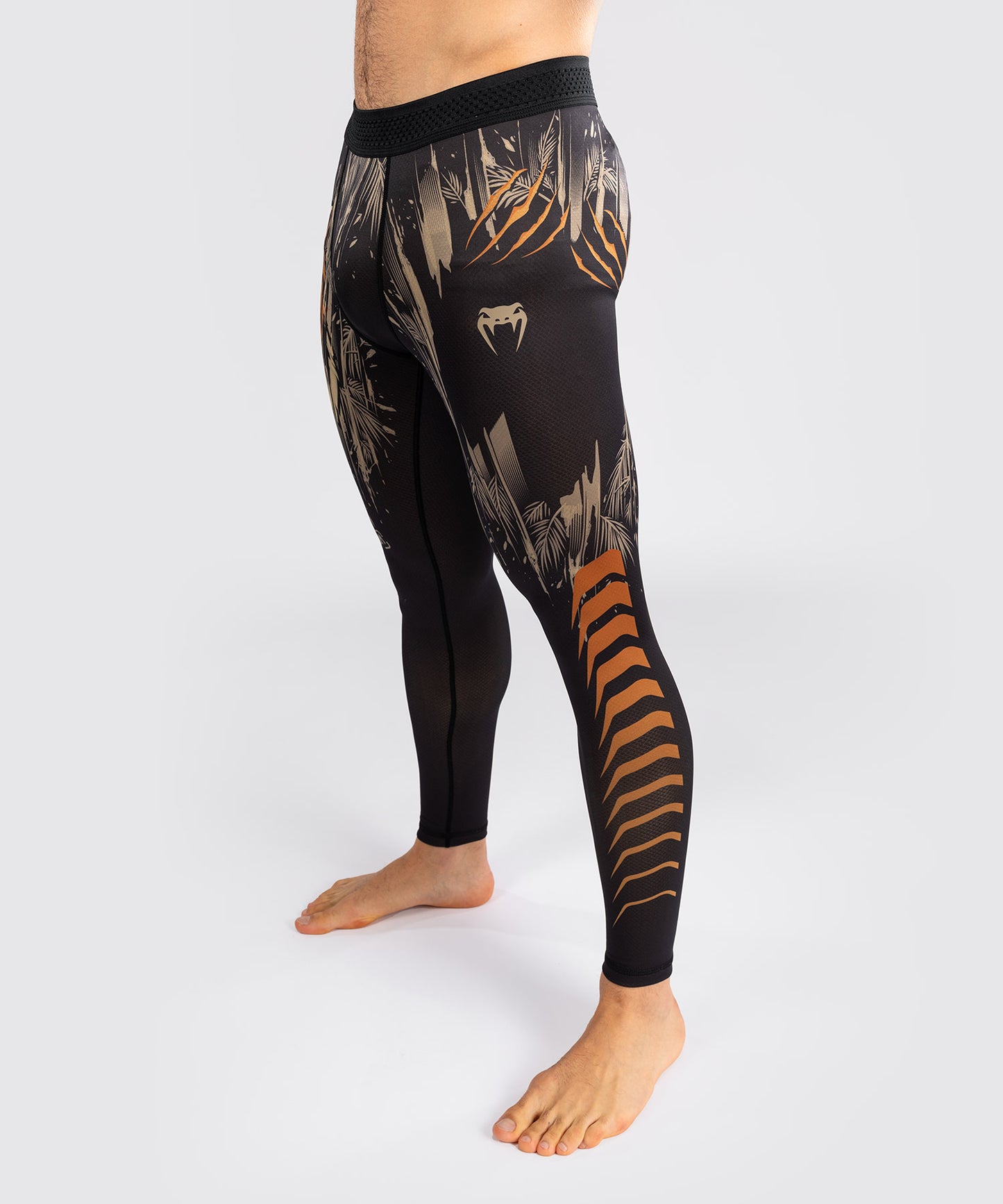 Venum Tiger Pantaloni Compressione Uomo - Nero/Arancione Neon