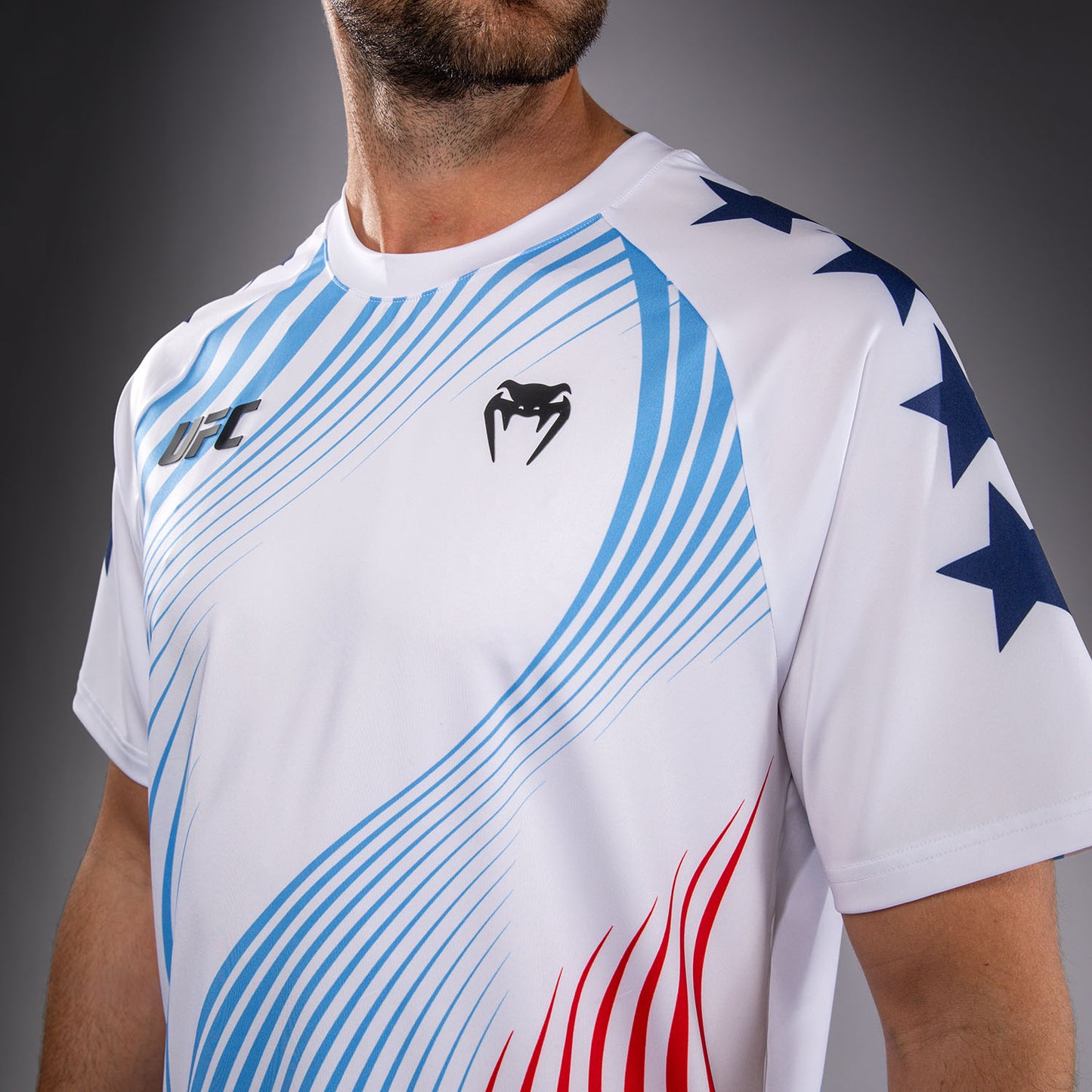 Official UFC Freedom 250 by Venum Personalizzato Authentic Fight Night Maglia Walkout da uomo - Bianco
