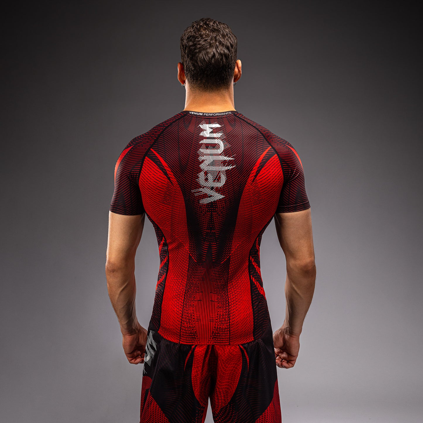 Venum Galactic 3.0 Rashguard a Maniche Corte - Rosso/Argento