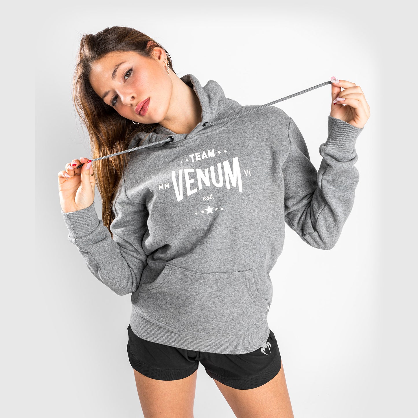 Venum Team 2.0 Felpa con cappuccio - Per Donna - Grigio chiaro