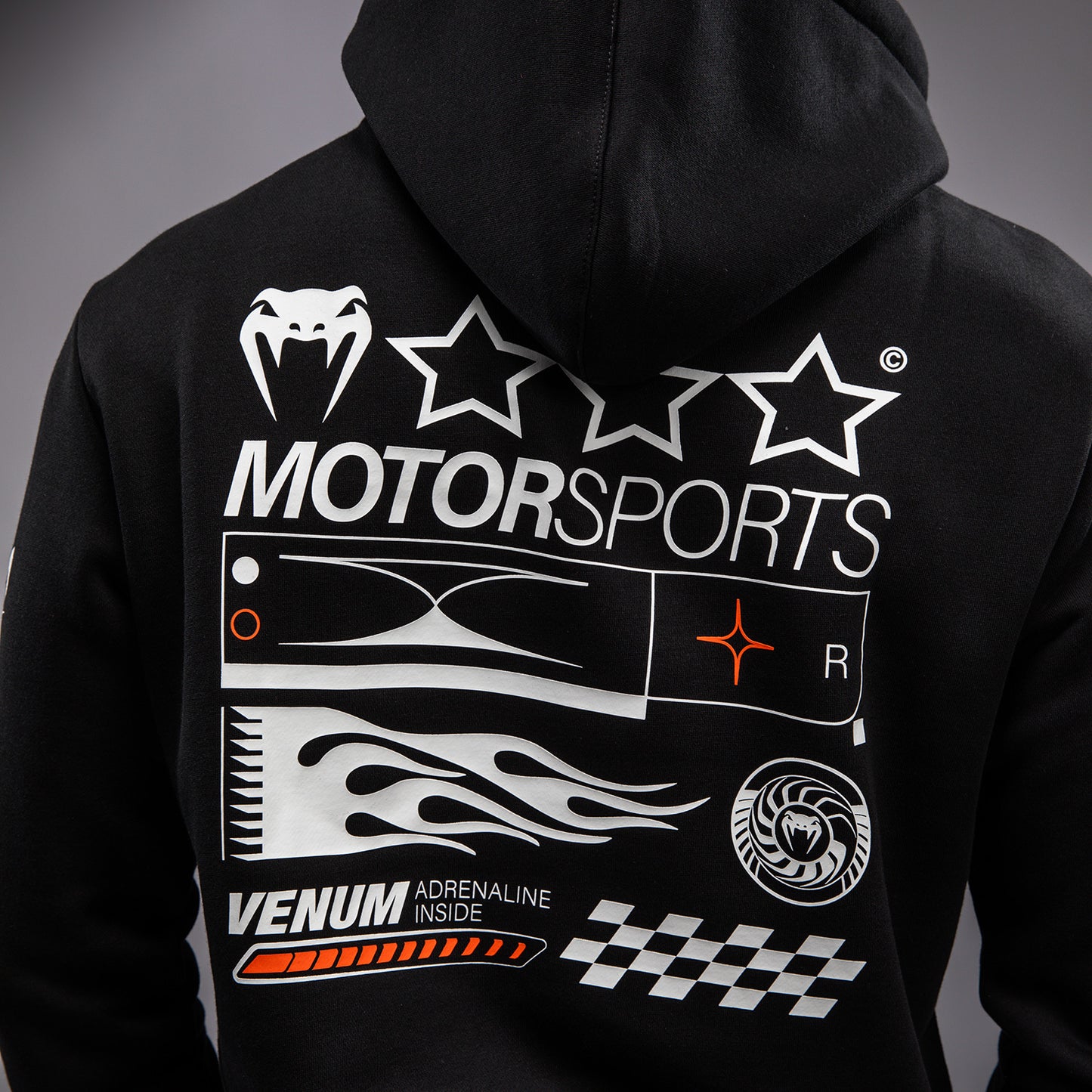 Venum Motorsport Felpa con Cappuccio - Nero Profondo