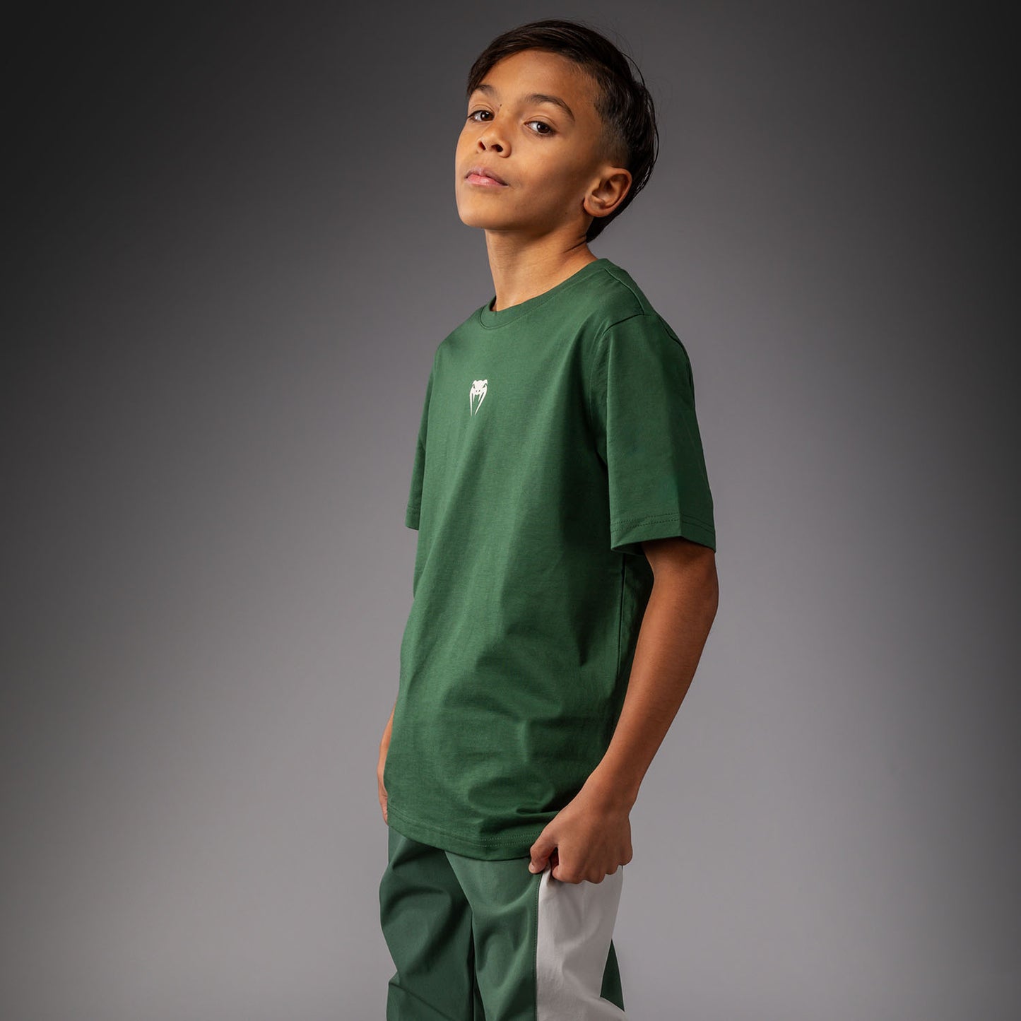 Venum Contender Maglietta per Bambini – Verde Foresta/ Bianco Sporco