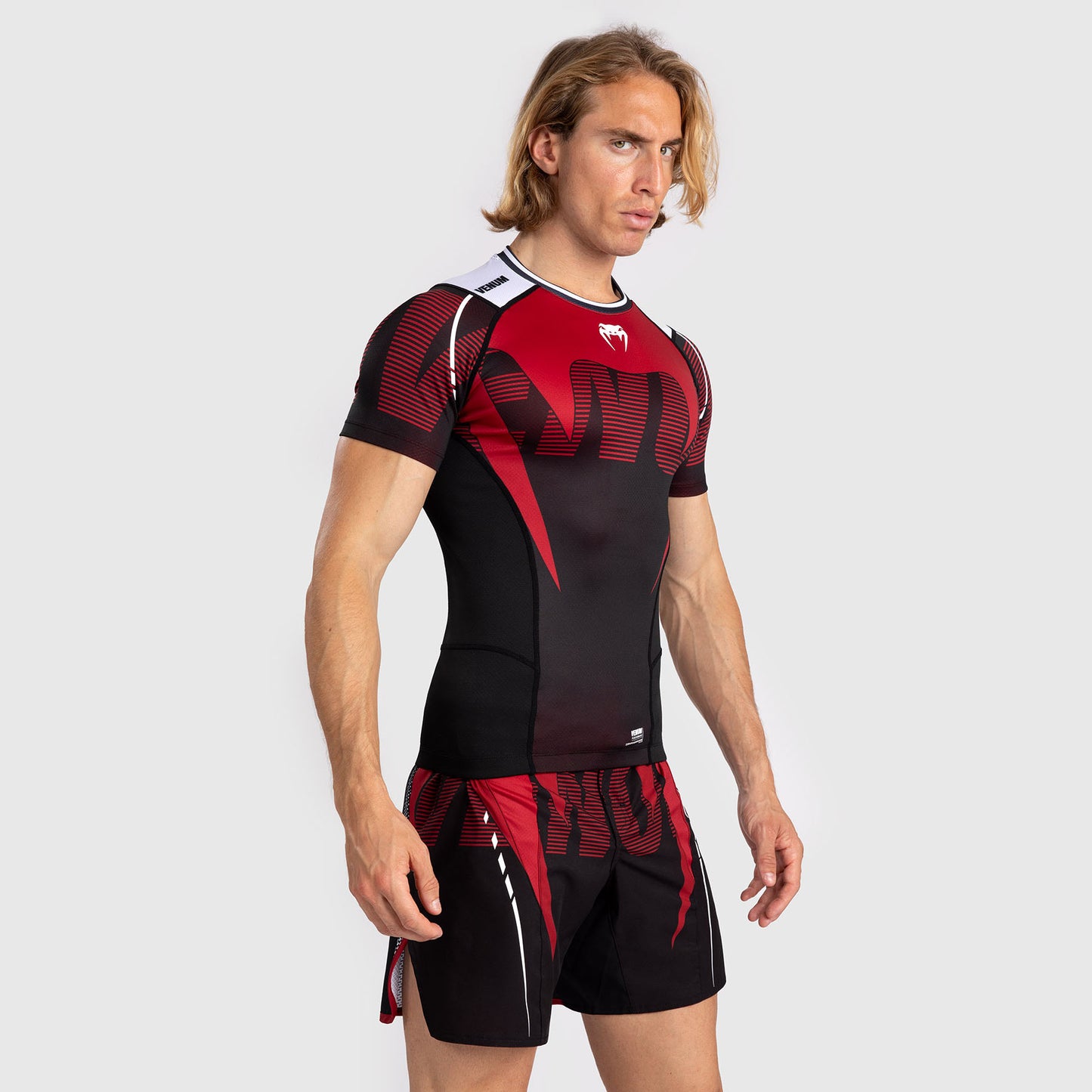Venum Adrenaline Rashguard a Maniche Corte da Uomo - Red