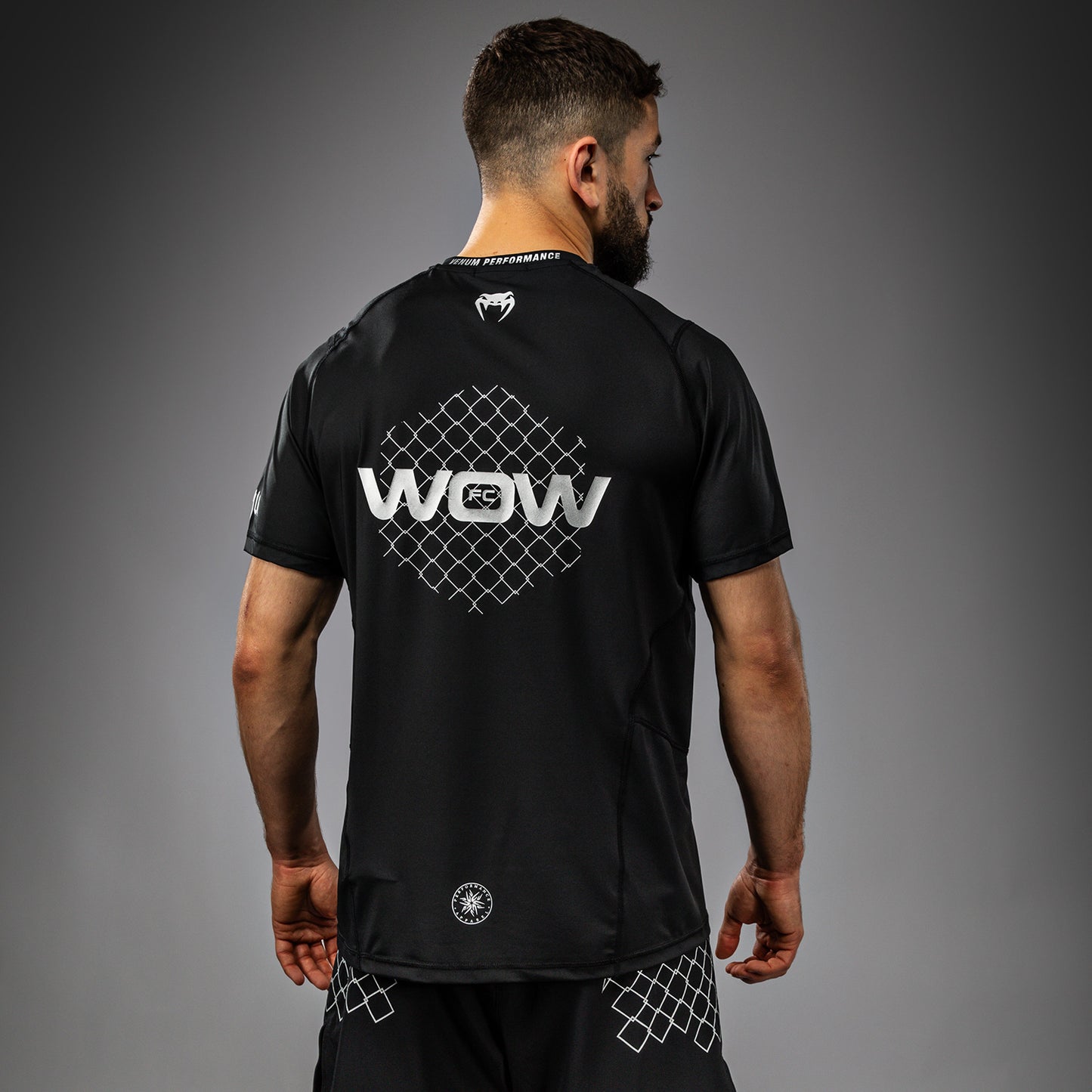 Venum x WOW FC T-Shirt Dry-Tech - Nero/Grigio Argento