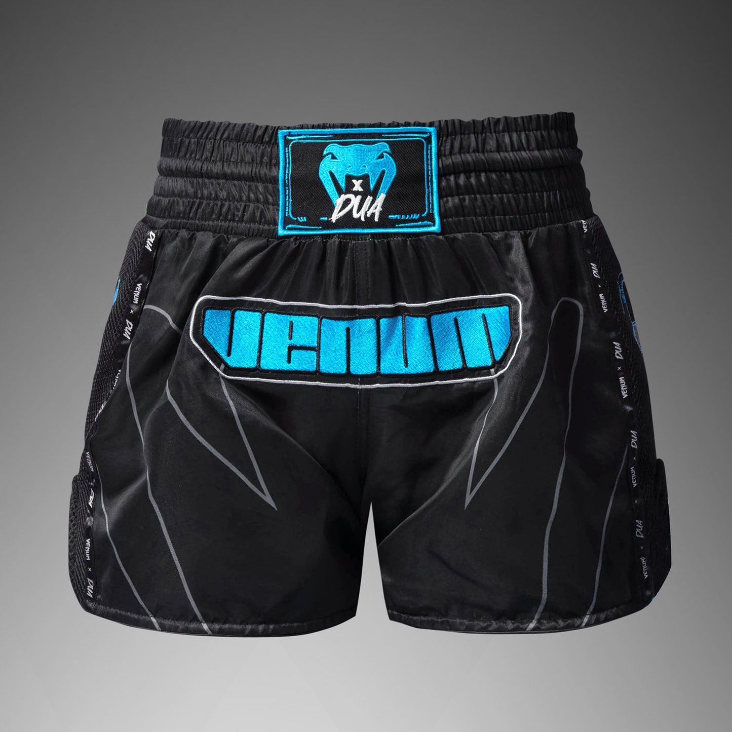 Venum x Dua Pantaloncini Muay Thai - Nero/Blu Elettrico