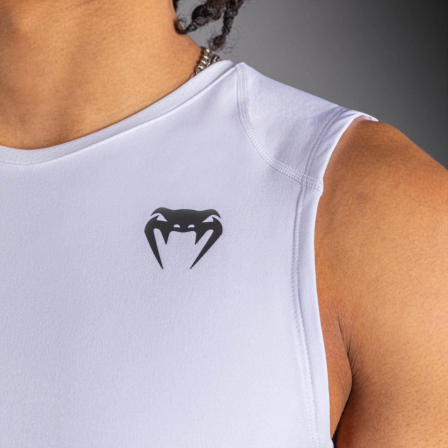 Venum Elite Football Maglietta a Compressione Senza Maniche - Bianco