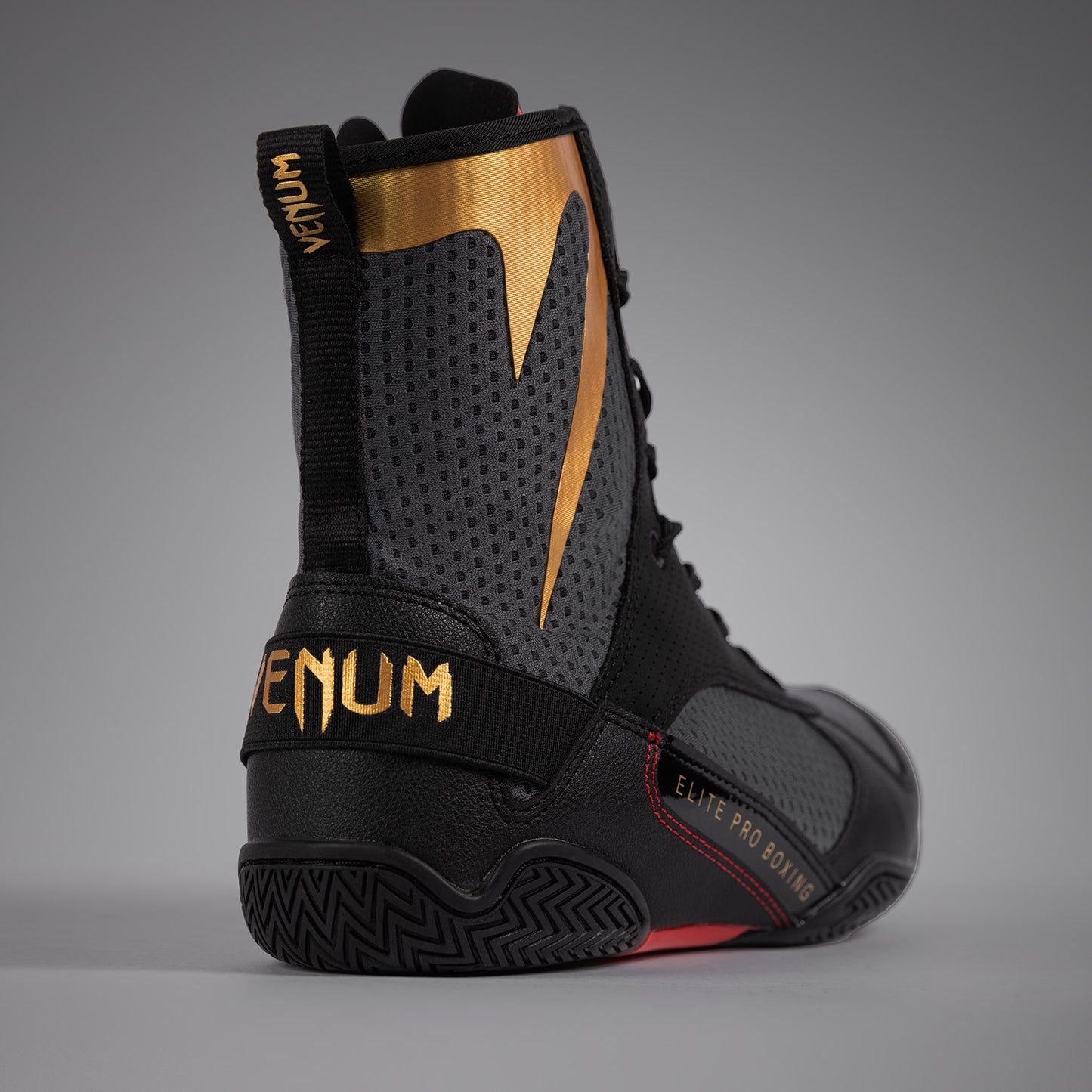 Venum Elite Scarpe da Boxe - Grigio Tempesta/Oro