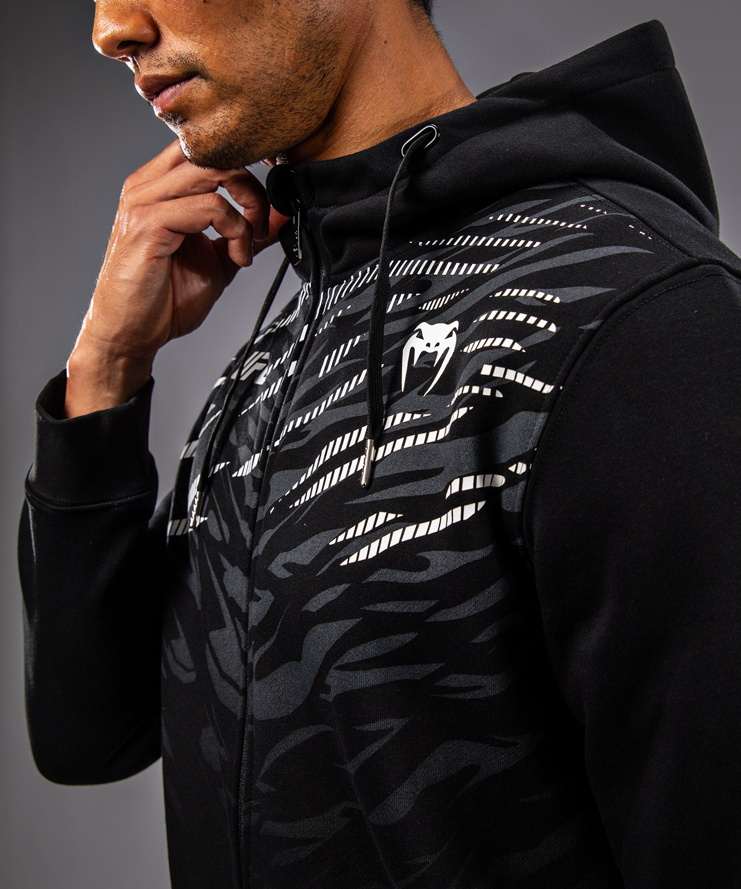 UFC Fusion by Venum Replica Felpa con Zip per Uomo - Nero