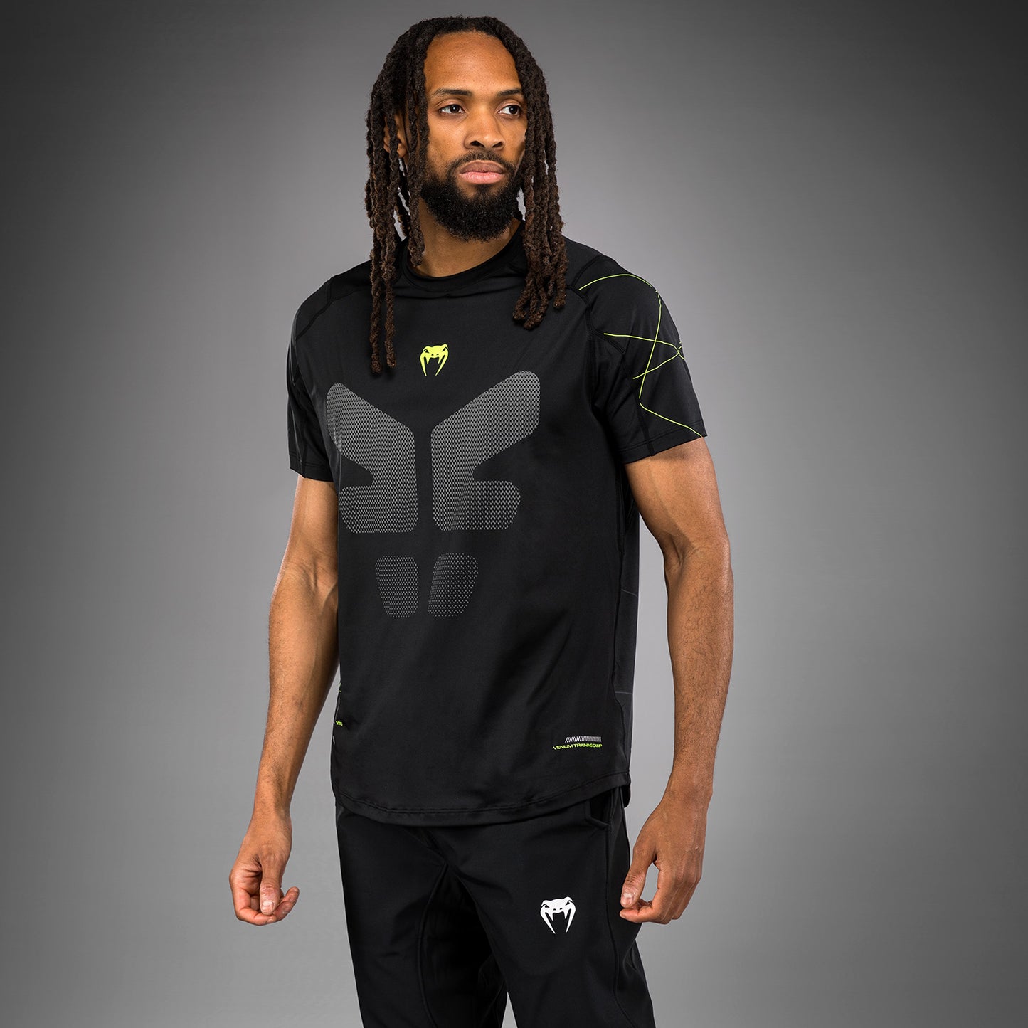 Venum Training Camp 4.0 Maglietta Dry-Tech Uomo - Nero/Neon Green