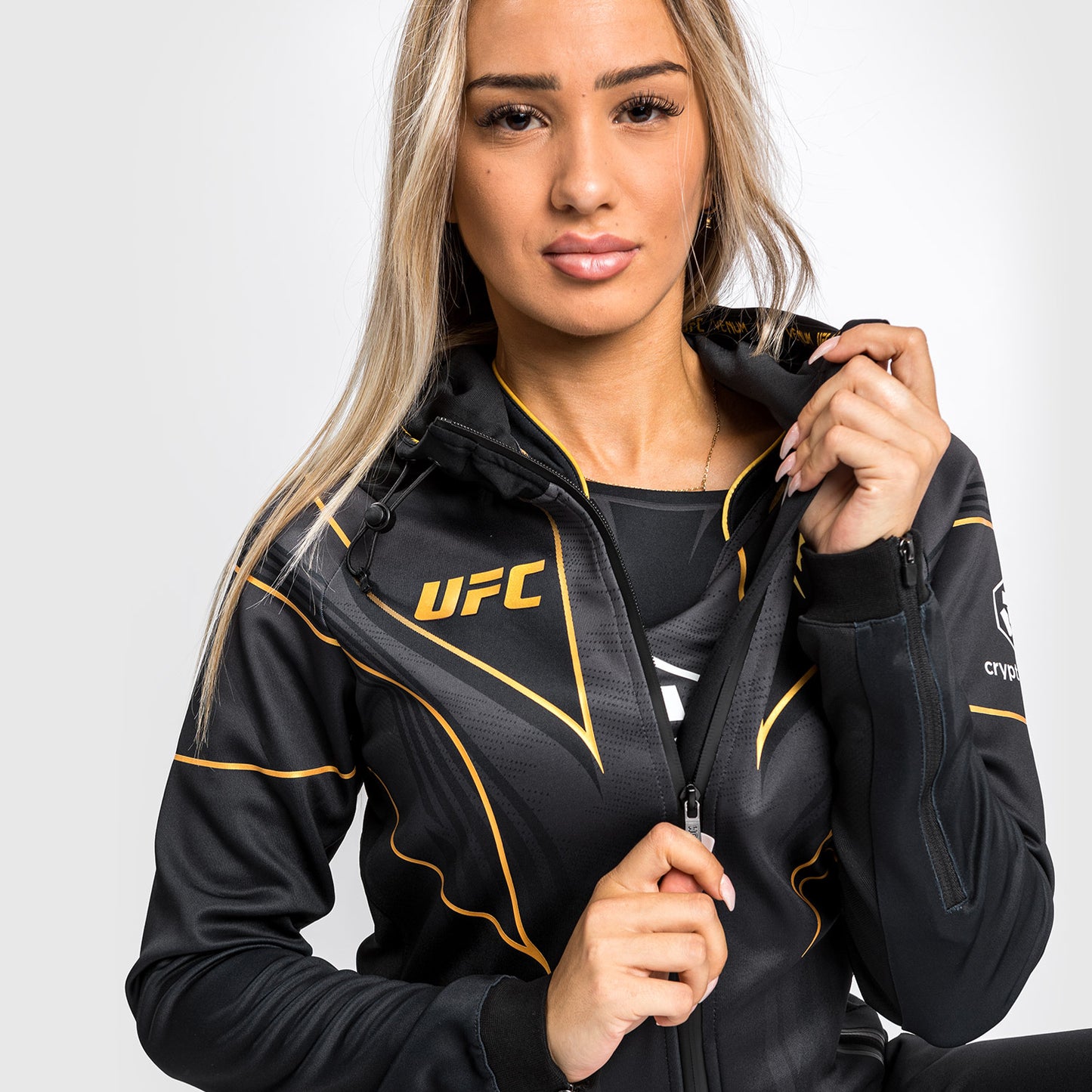 Felpa con cappuccio UFC Venum Authentic Fight Night 2.0 Donne - Campione