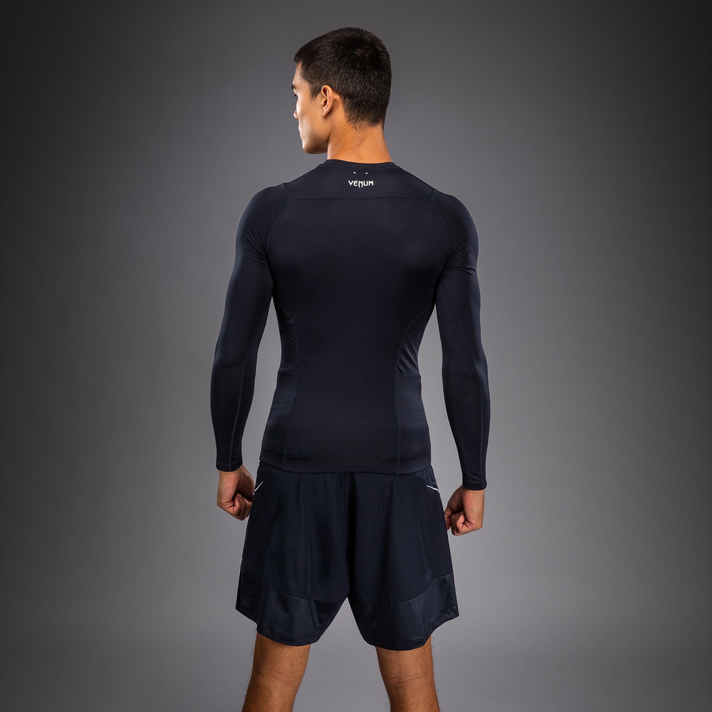 Venum G-Core Rashguard a Maniche Lunghe - Blu Navy/Bianco