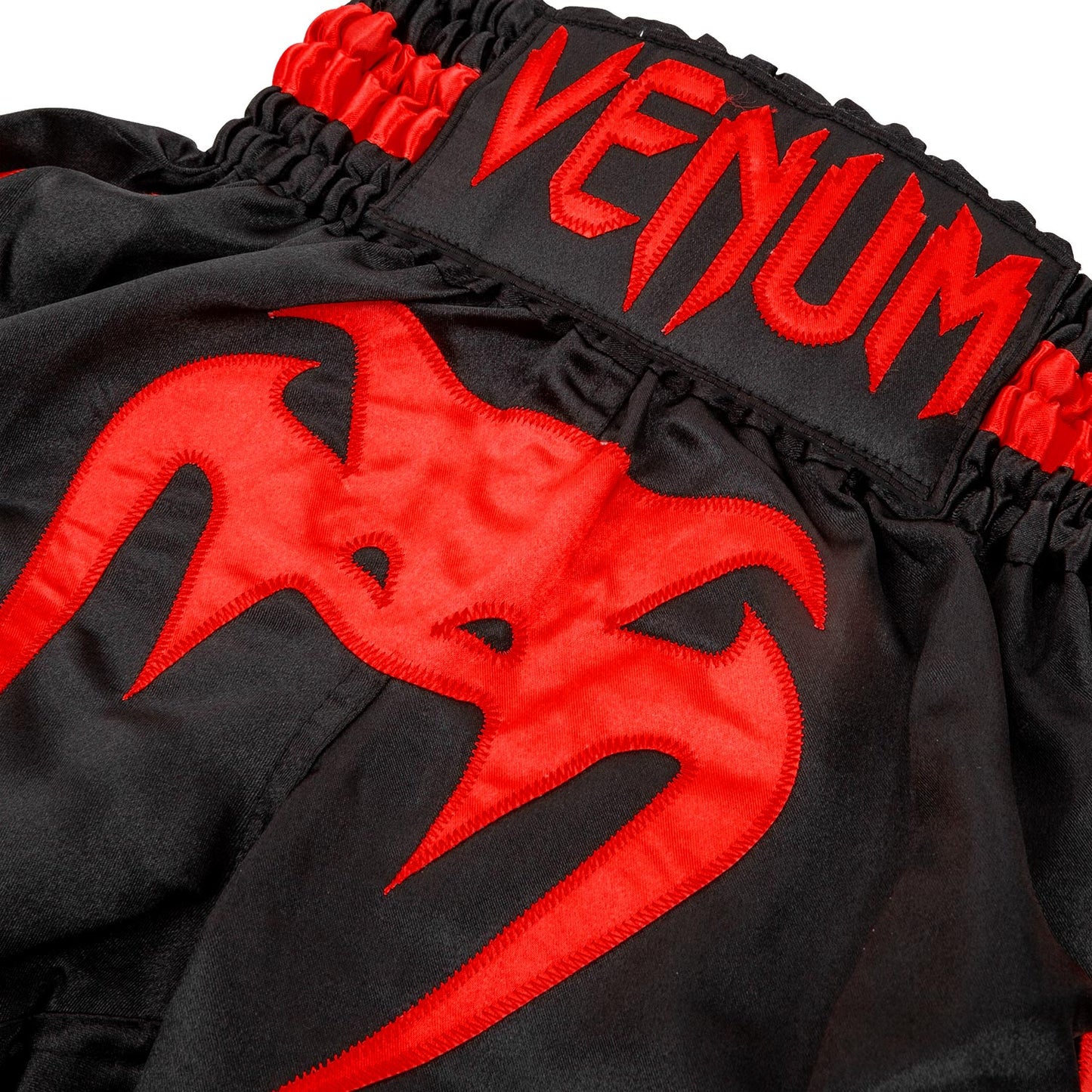 Pantaloncini Venum da Muay Thai Bambino - Neri/Rossi