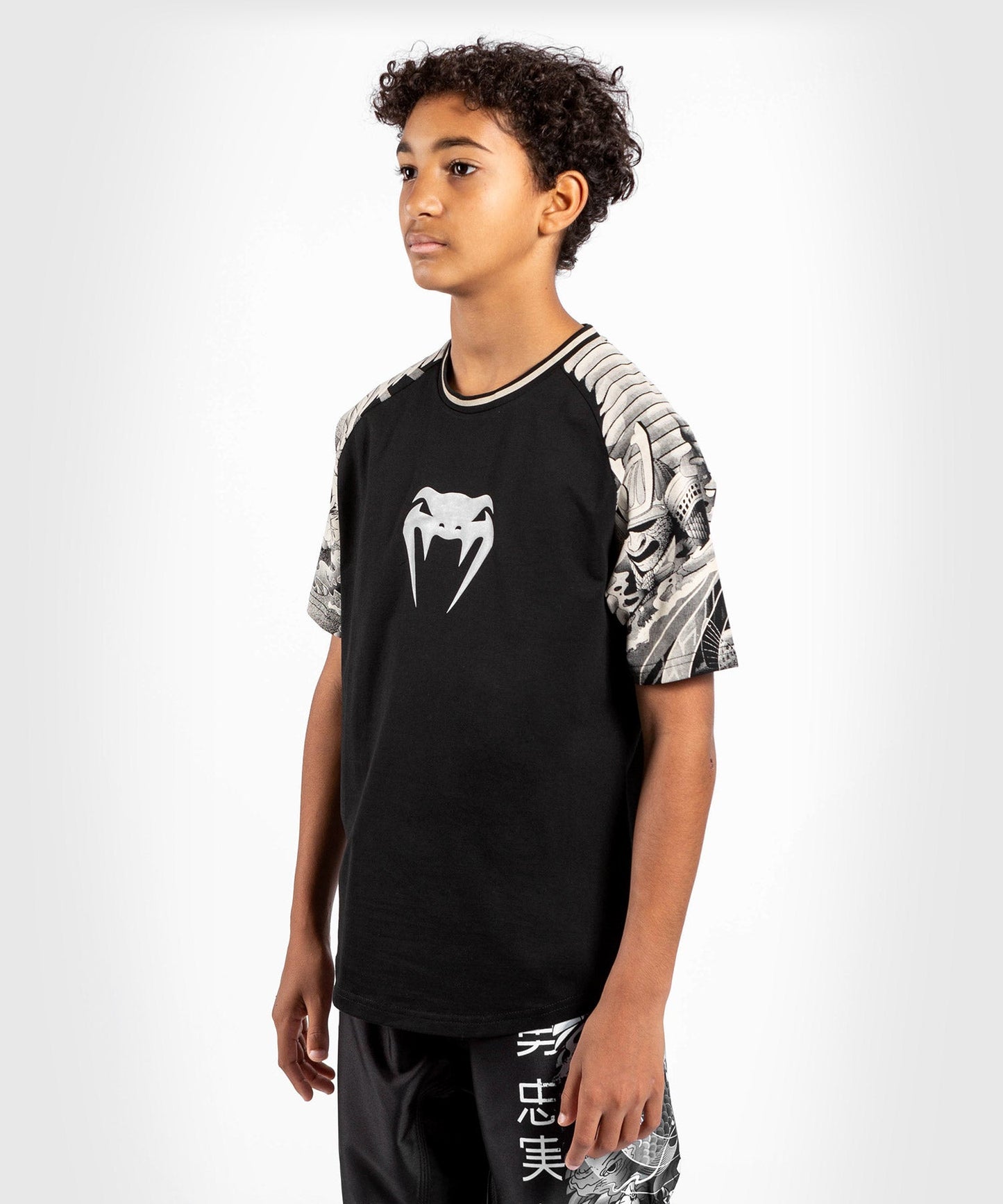 T-shirt Venum YKZ21 - per bambini - Nero/bianco