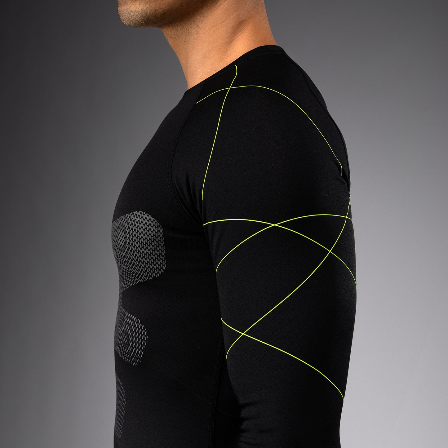 Venum Training Camp 4.0 Rashguard a maniche lunghe - Nero/Verde chiaro