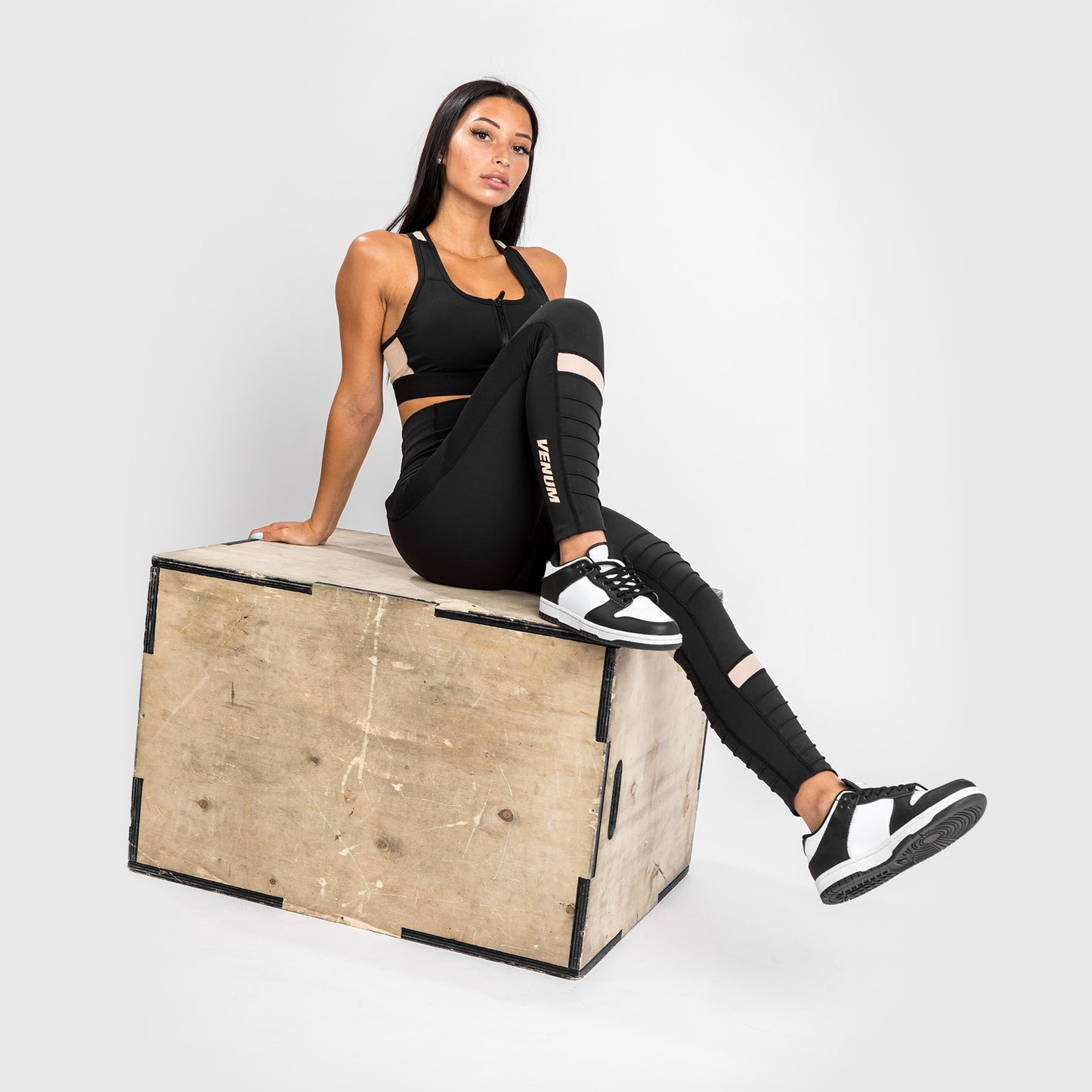 Leggings Venum Moto 7/8 - Nero/Sabbia