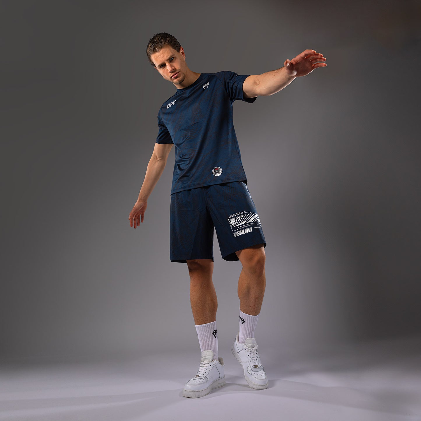 UFC Fusion by Venum Fight Week Maglietta Dry-Tech per Uomo - Blu oceanico