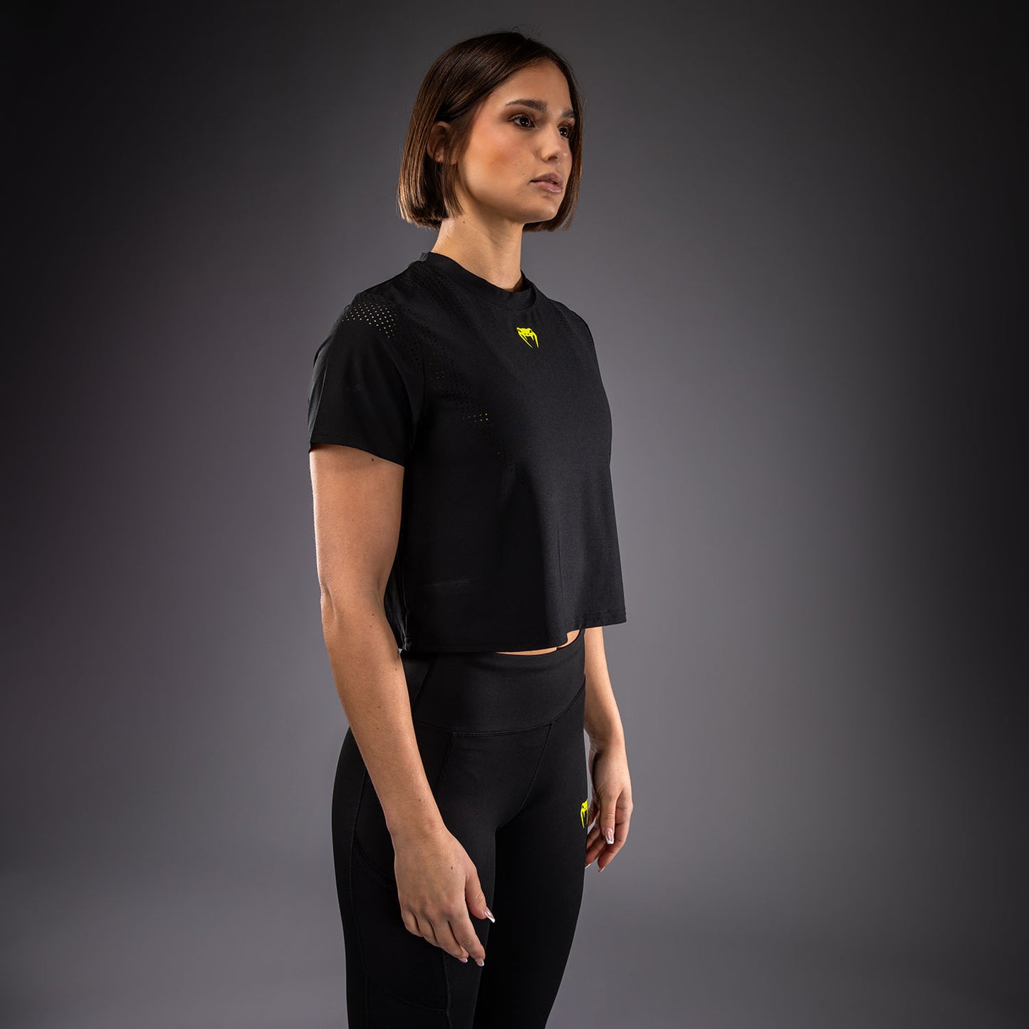 Venum Lazer Maglietta Dry Tech da Donna - Nero/Giallo