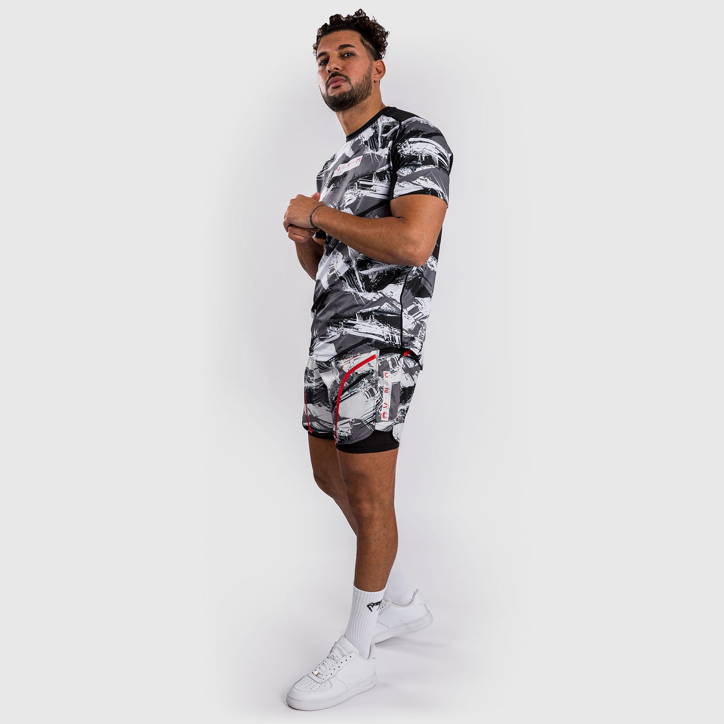 Venum Electron 3.0 Maglietta Dry-Tech - Grigio/Rosso