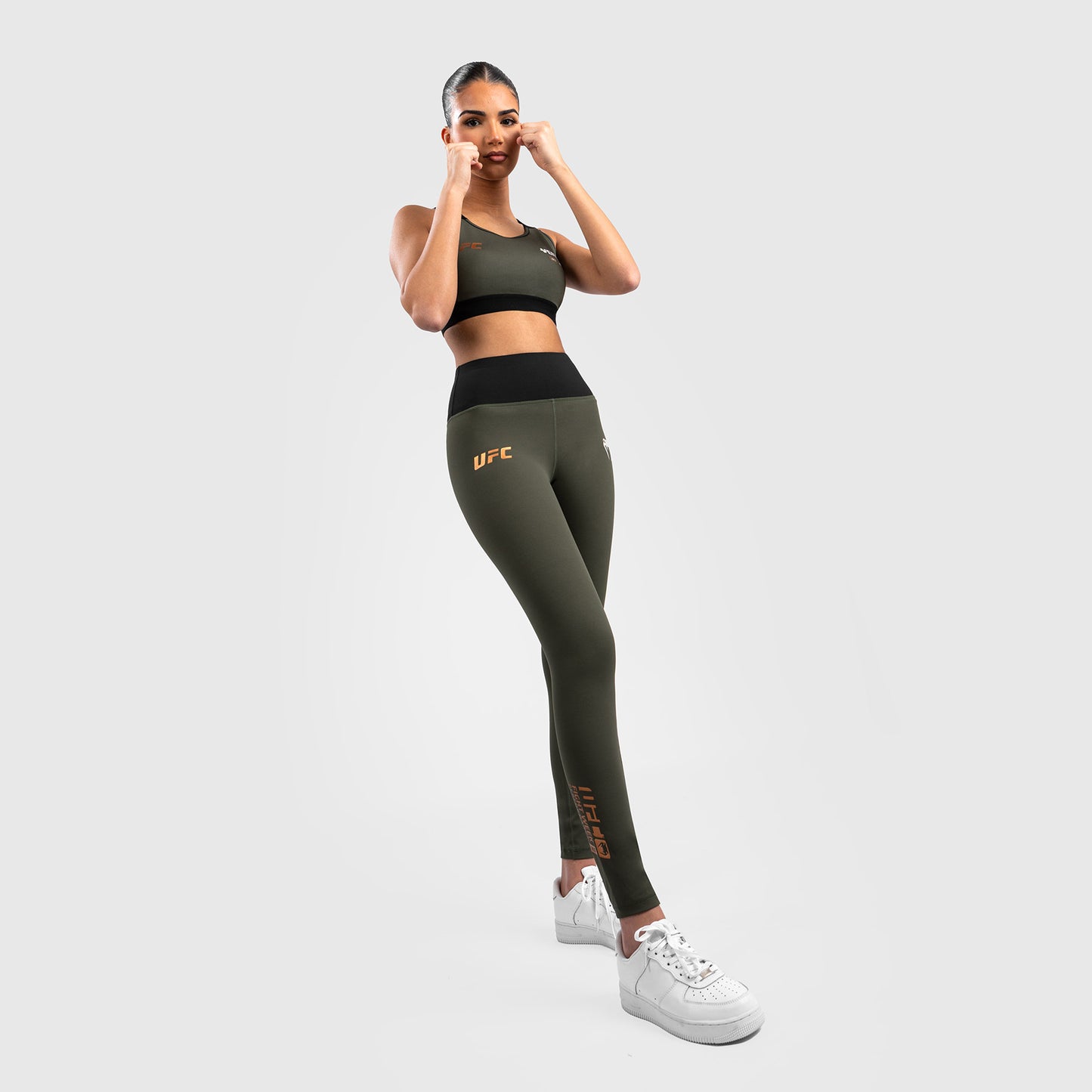 UFC Adrenaline by Venum Fight Week Tight da Donna - Khaki/Bronzo