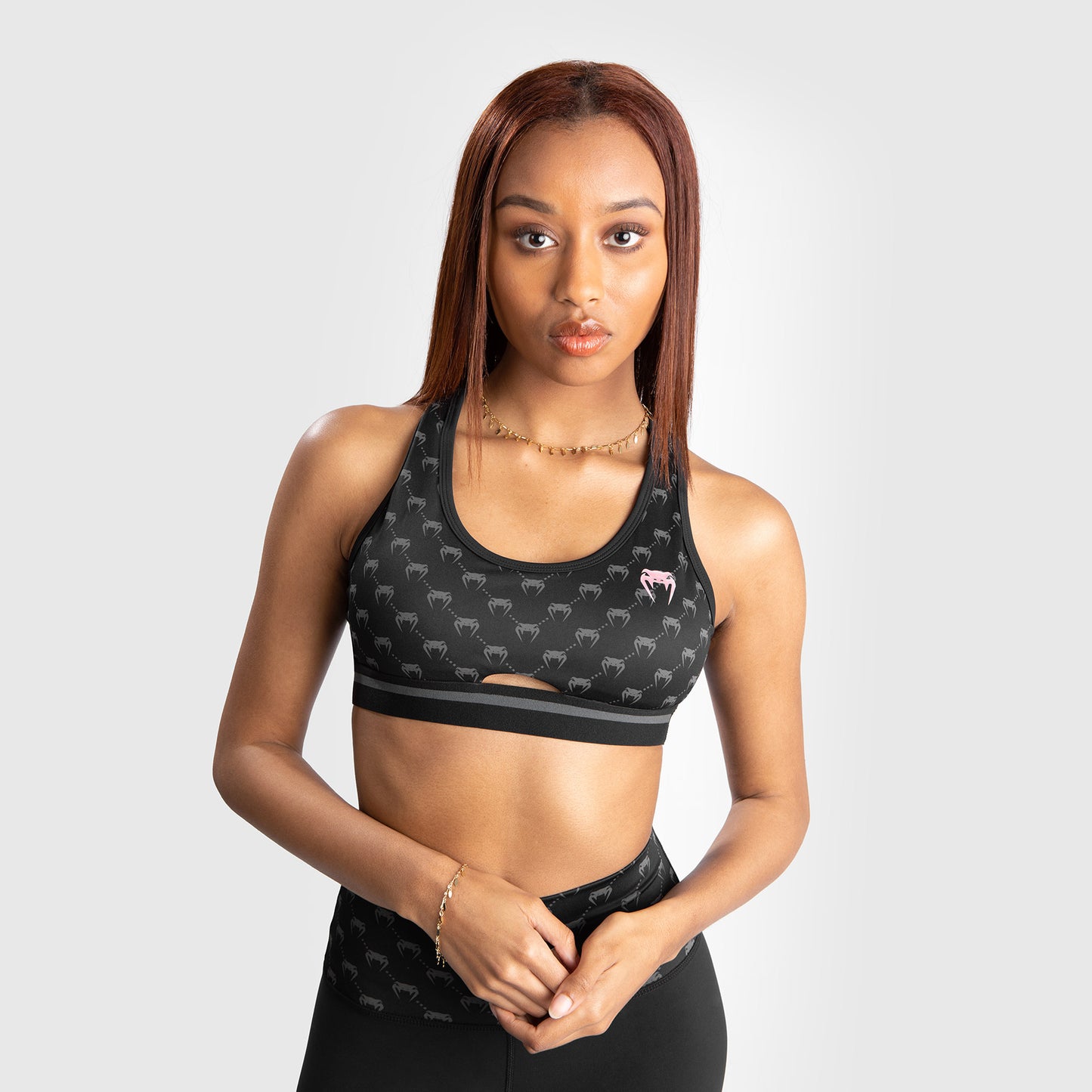 Reggiseno sportivo Venum Monogram – Nero/Oro rosa