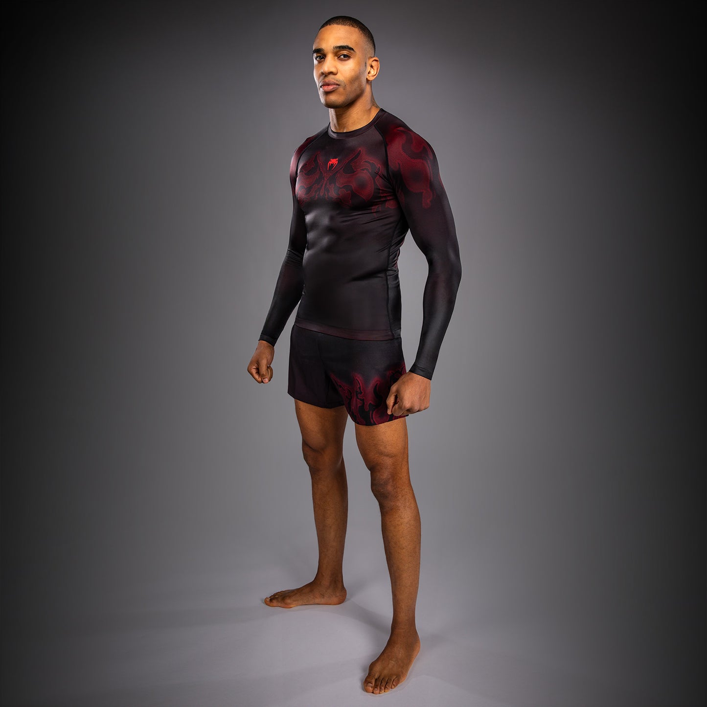 Venum Spectre Rashguard a Maniche Lunghe – Nero/Rosso