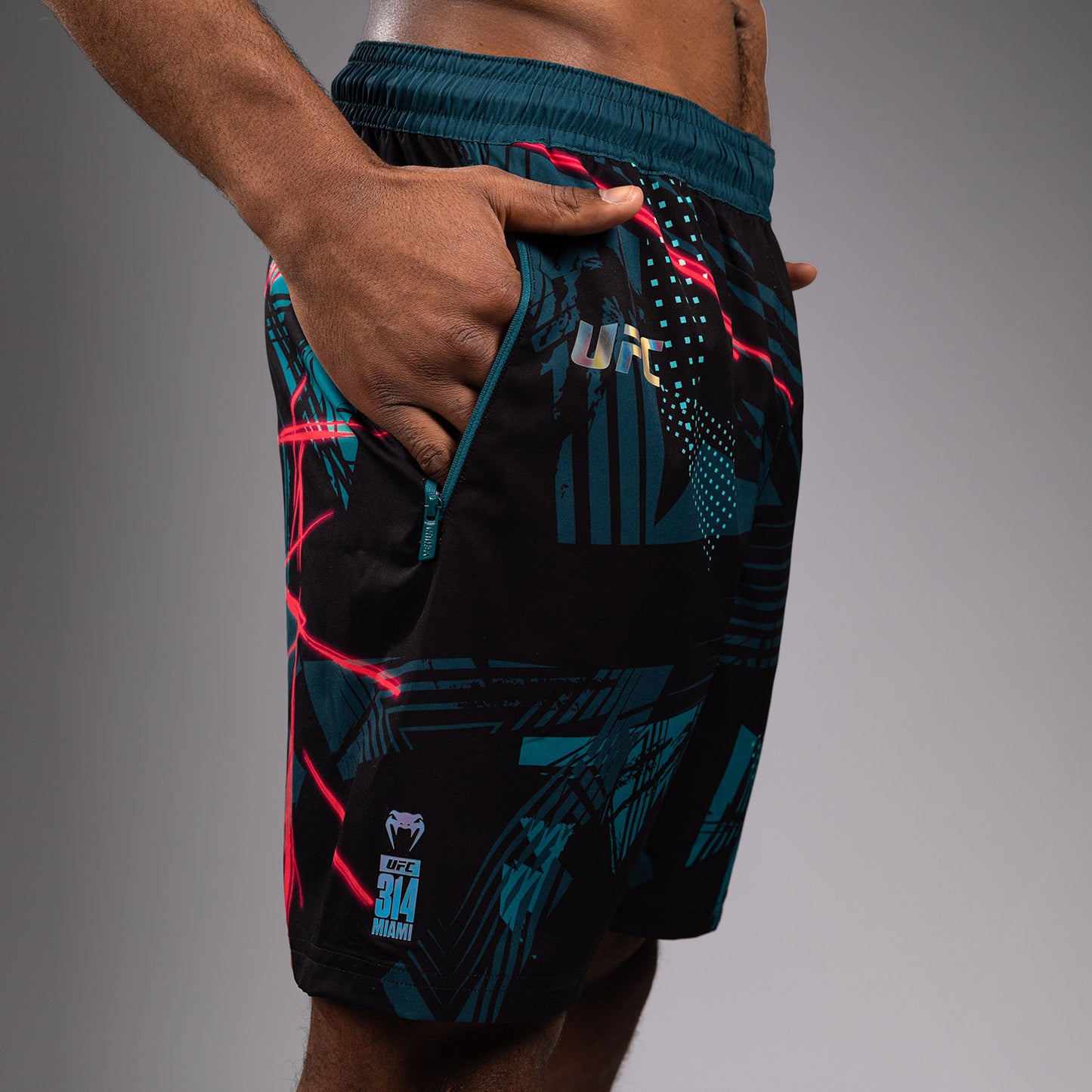 UFC Fusion By Venum Miami Edition Fight Week Performance Pantaloncini da uomo - Nero