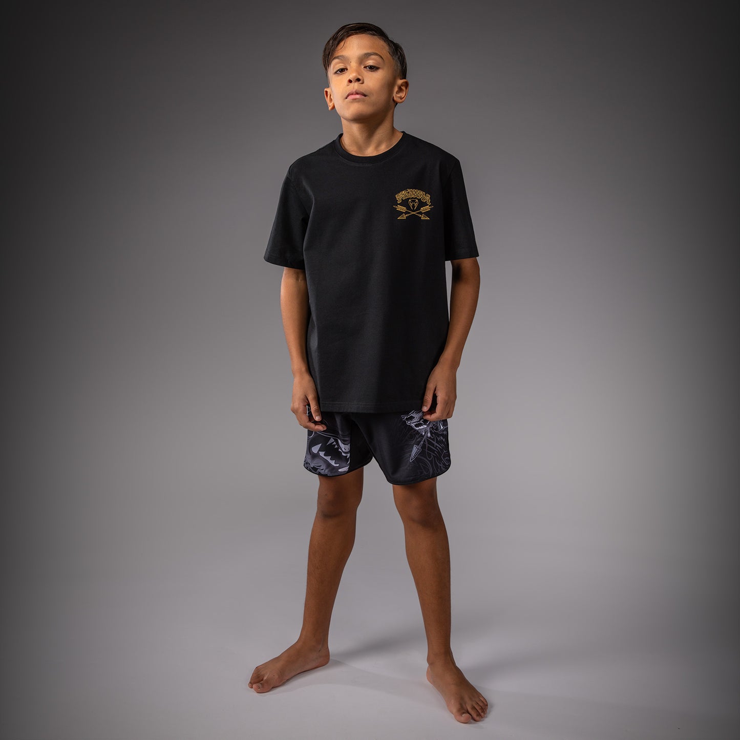 Venum Wolf Atak Maglietta Per Bambini – Nero/Grigio