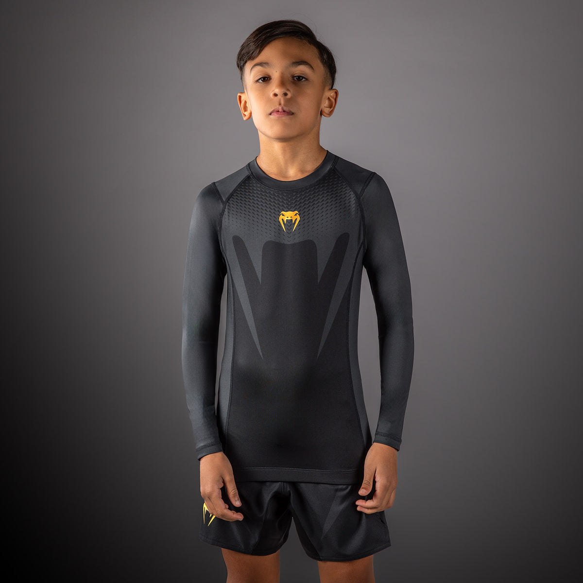 Venum Attack Rashguard a maniche lunghe per bambini - Nero/Oro