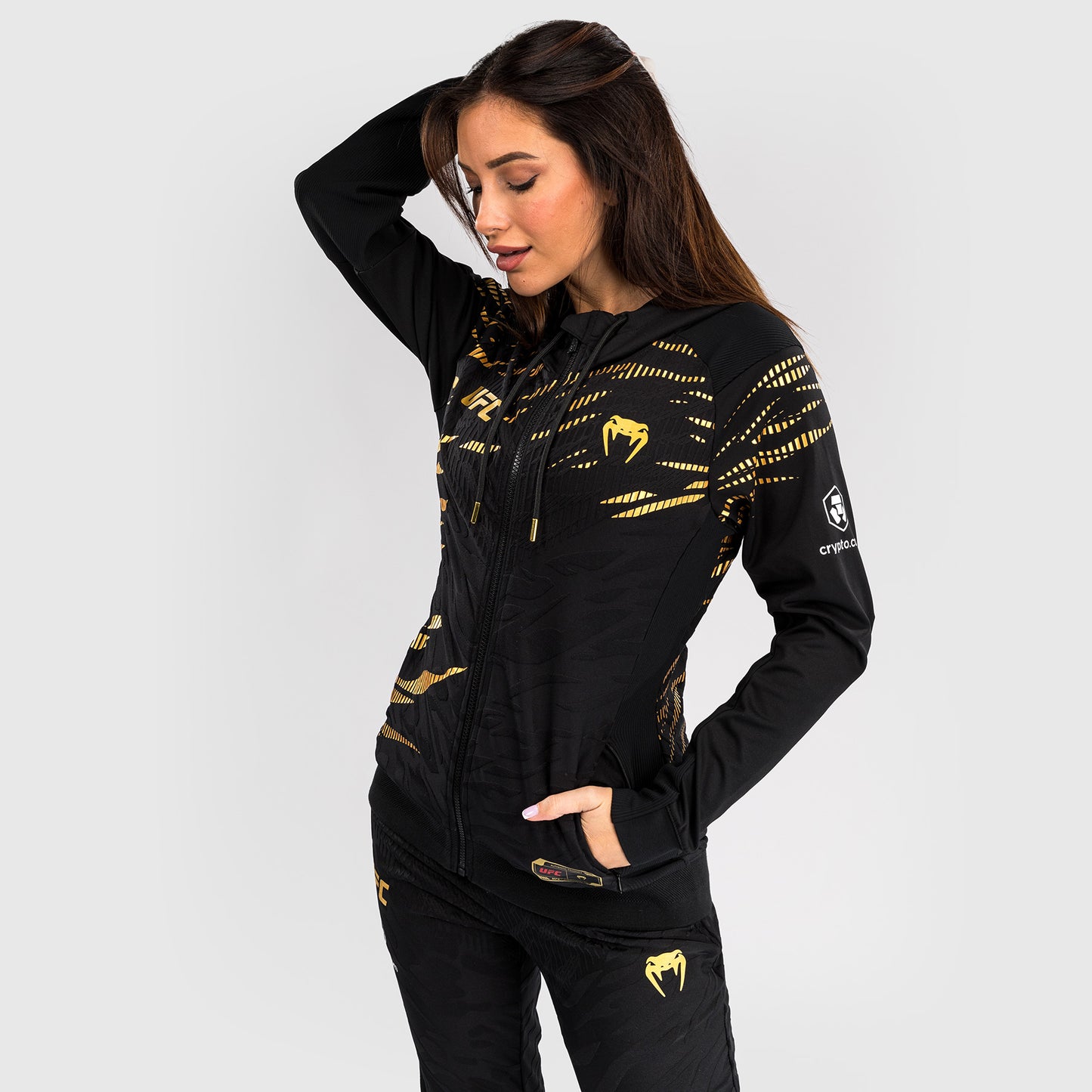 UFC Fusion by Venum Personalizzati Authentic Fight Night Felpa con Cappuccio per Donna - Campione