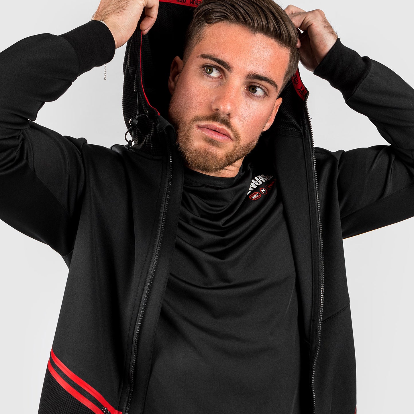 UFC Adrenaline by Venum Fight Week Felpa con cappuccio e zip da Uomo - Nero