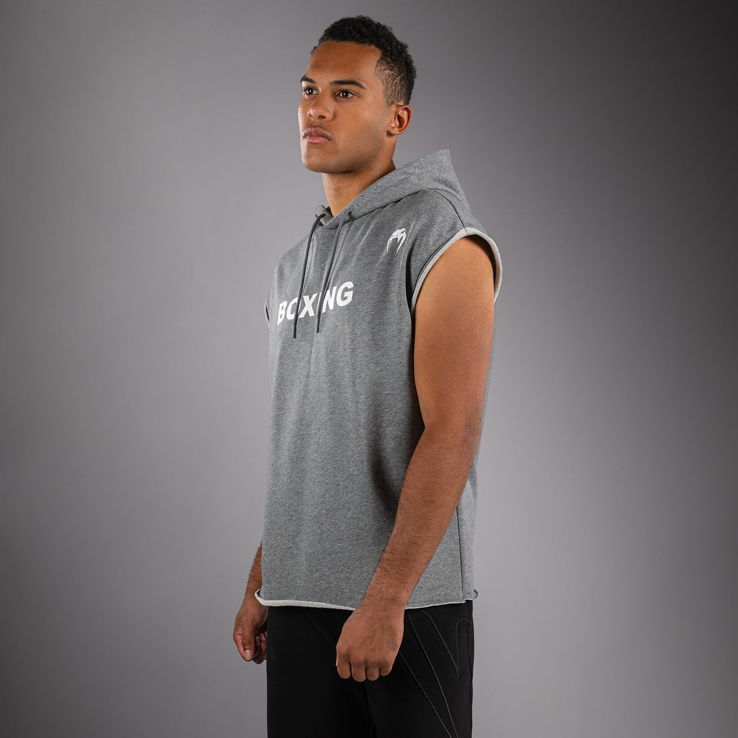 Venum Boxing VT Felpa con Cappuccio Senza Maniche – Grigio Mélange