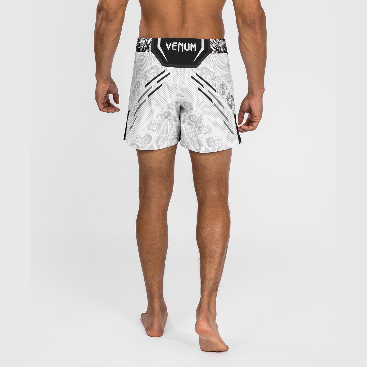 Pantaloncini da combattimento UFC Adrenaline by Venum personalizzati Authentic Fight Night Uomo - Short Fit – Bianco