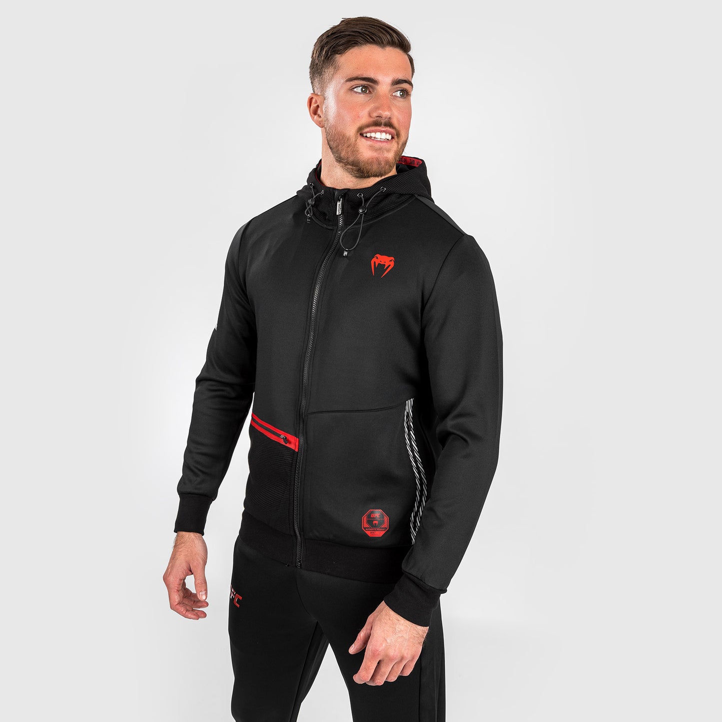 UFC Adrenaline by Venum Fight Week Felpa con cappuccio e zip da Uomo - Nero