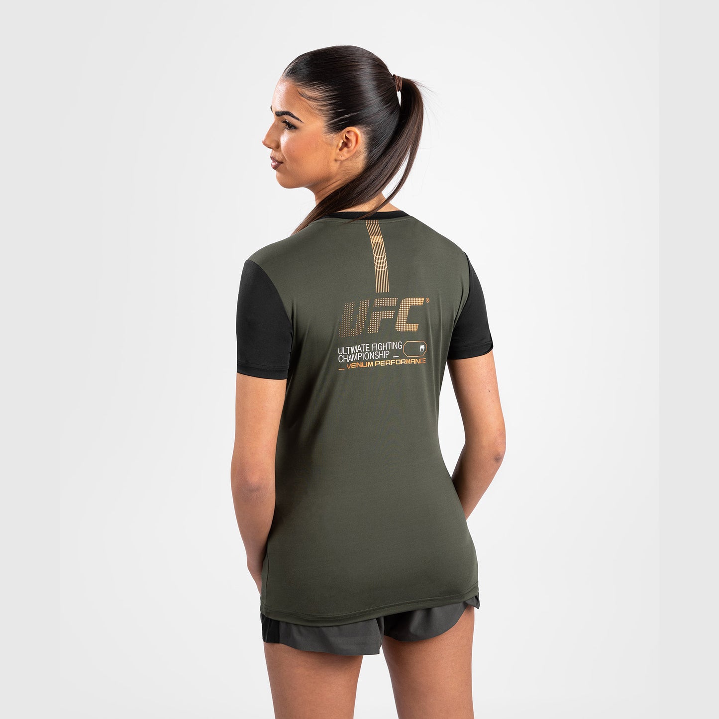 UFC Adrenaline by Venum Fight Week Maglietta Dry-Tech da Donna - Khaki/Bronzo