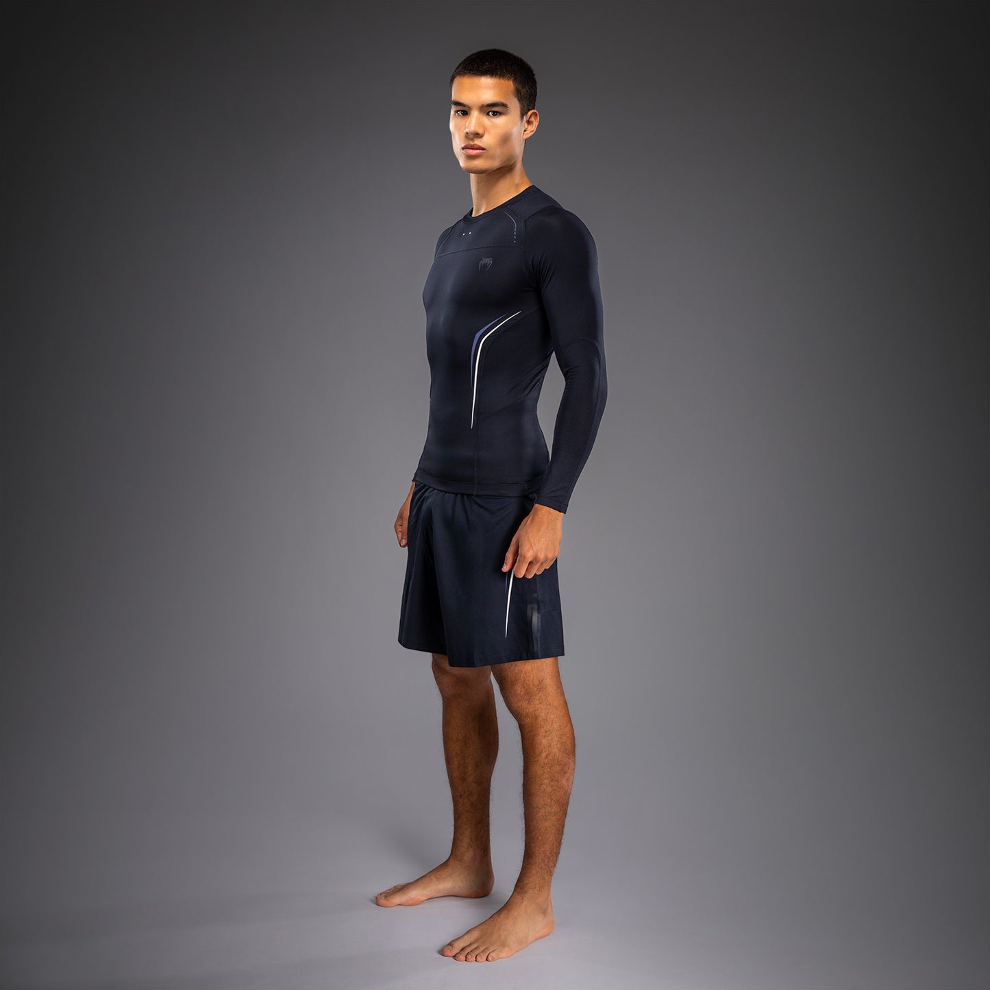 Venum G-Core Rashguard a Maniche Lunghe - Blu Navy/Bianco