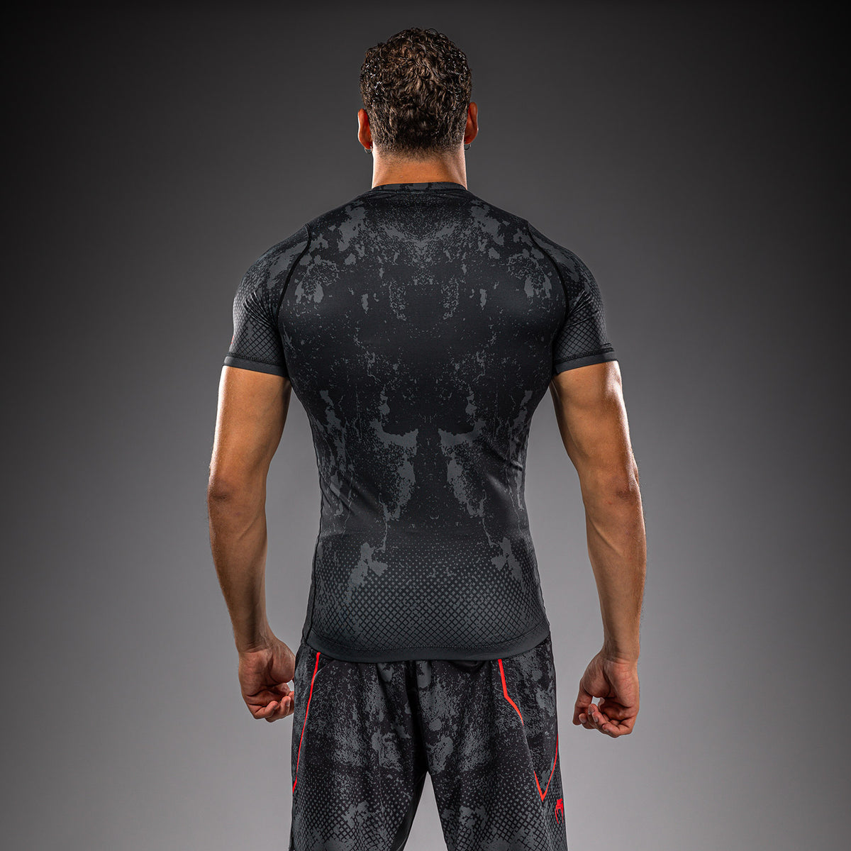 Venum x Batman Rashguard a maniche corte - Nero/Grigio/Rosso