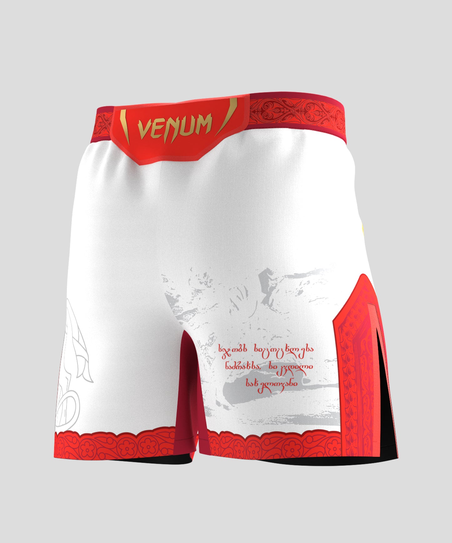 UFC Unrivaled by Venum Merab Dvalishvili Pantaloncini da combattimento Uomini - Bianco/Rosso