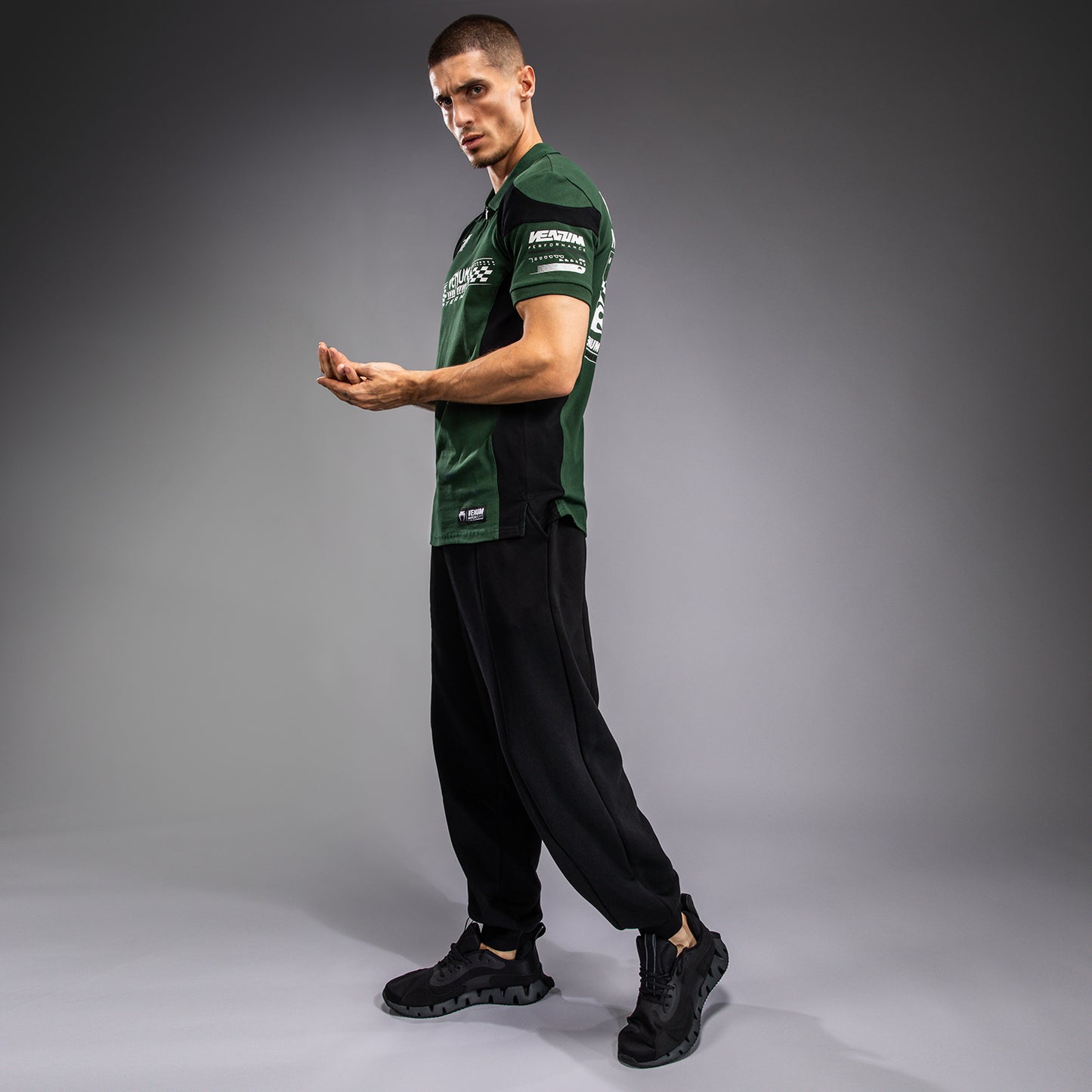 Venum Motorsport Polo in Cotone - Verde Profondo