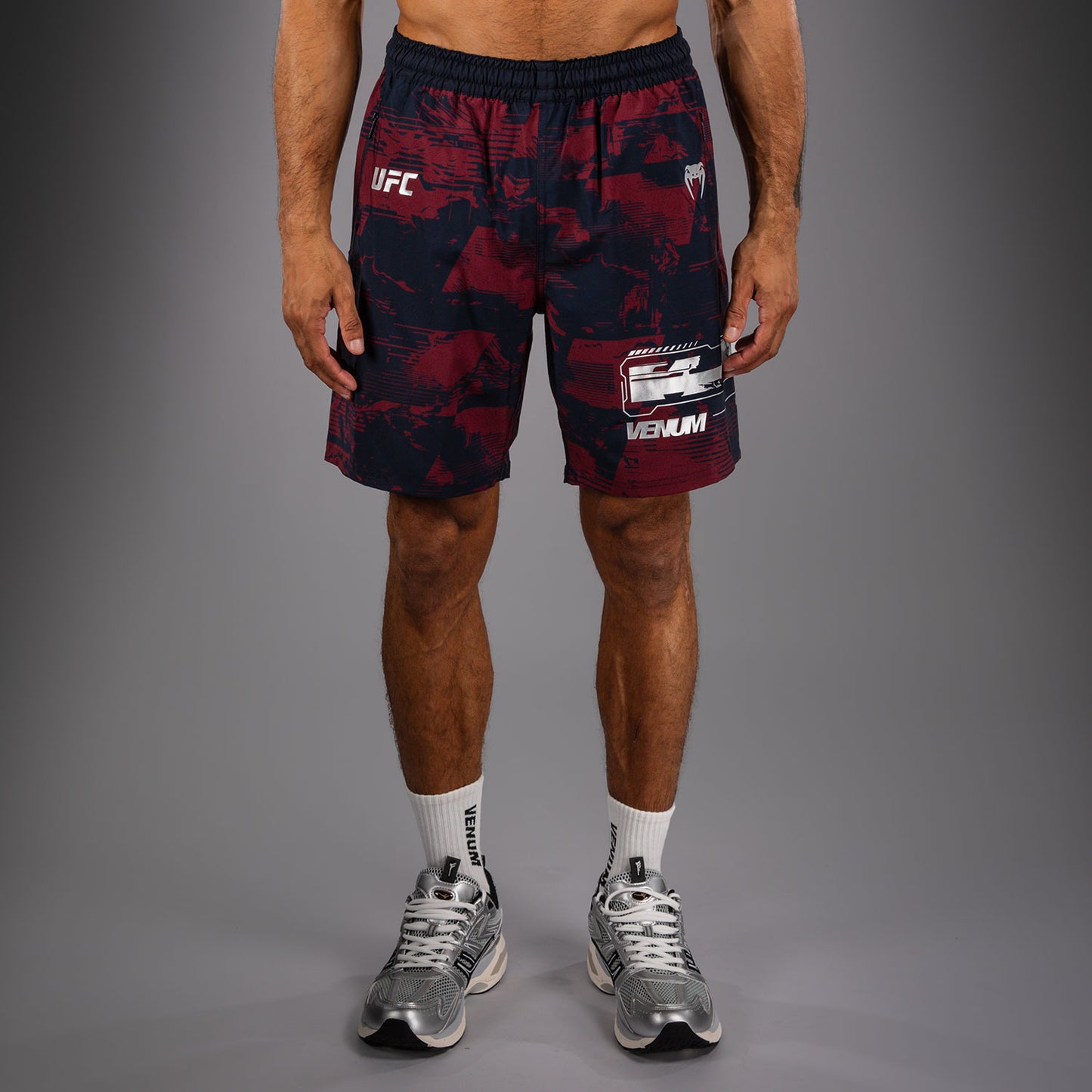 UFC Zenith by Venum Authentic Fight Week Pantaloncini Performance Uomo - Blu navy/Bordeaux/Argento