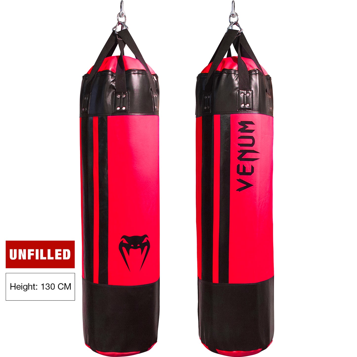 Venum Hurricane Punching Bag - 130cm - Non riempito - Nero/Neo Rosa