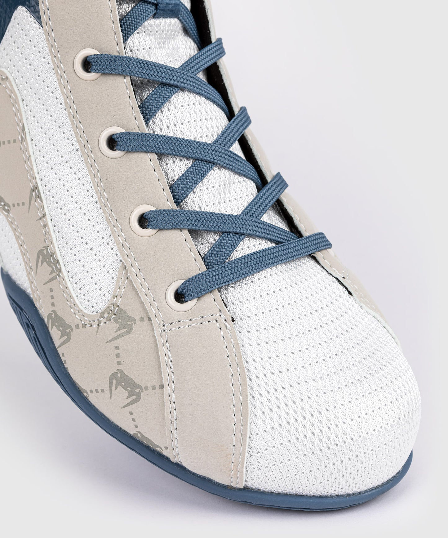 SCARPE DA BOXE VENUM ELITE EVO MONOGRAM – BIANCHE/BLU