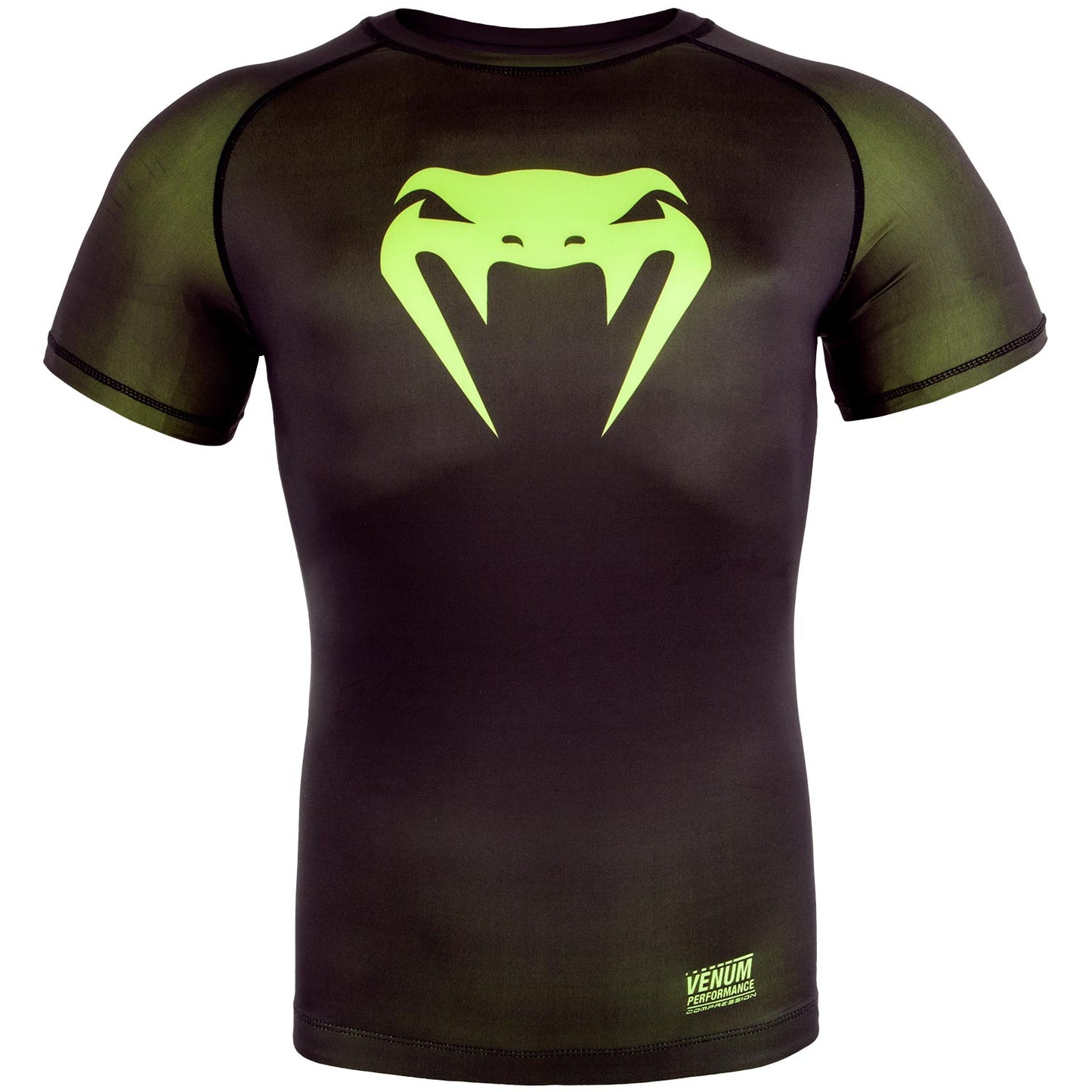 T-shirt a compressione Venum Contender 3.0 - Maniche Corte - Nero/Giallo neo