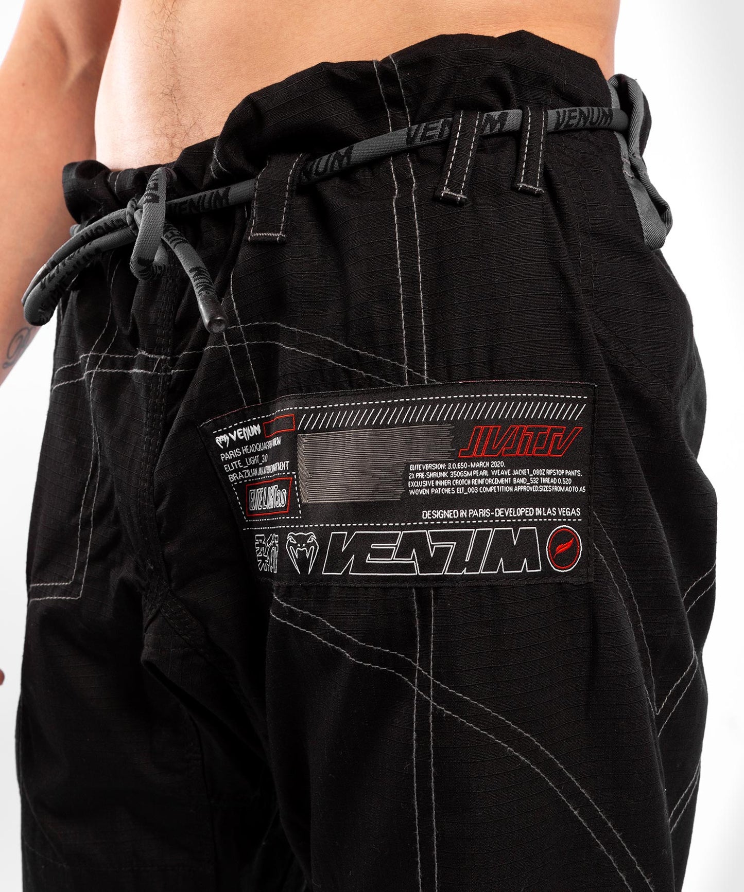Kimono Venum Elite 3.0 Light BJJ - Nero