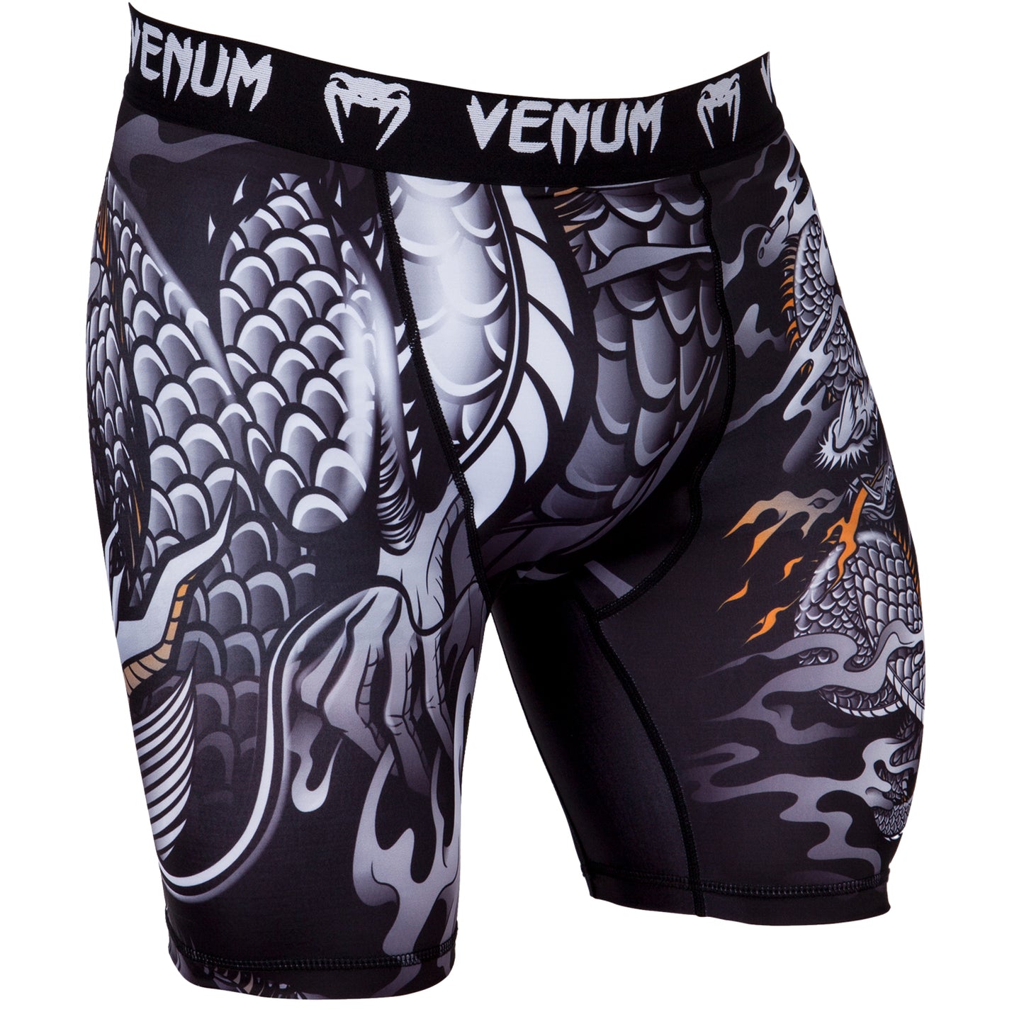 Pantaloncini a compressione Venum Dragon's Flight - Nero/Bianco