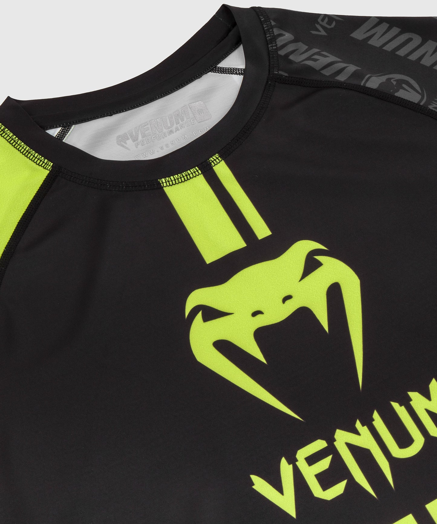 Rashguard Venum Logos - Maniche corte - Nero/Giallo neo